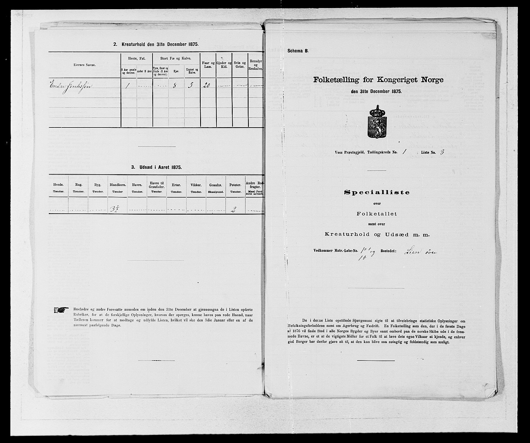 SAB, Folketelling 1875 for 1235P Voss prestegjeld, 1875, s. 55