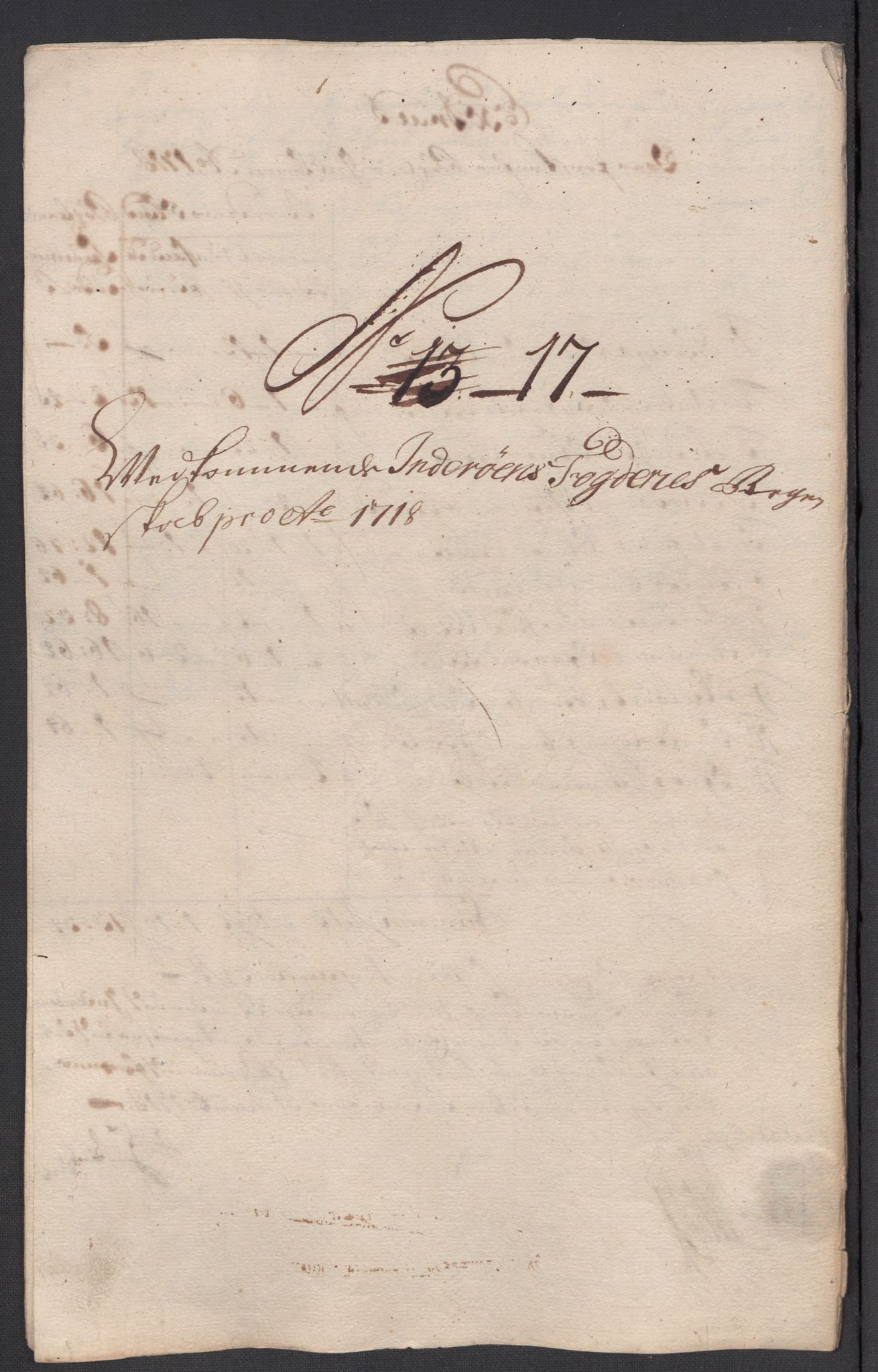 Rentekammeret inntil 1814, Reviderte regnskaper, Fogderegnskap, AV/RA-EA-4092/R63/L4326: Fogderegnskap Inderøy, 1718, s. 214