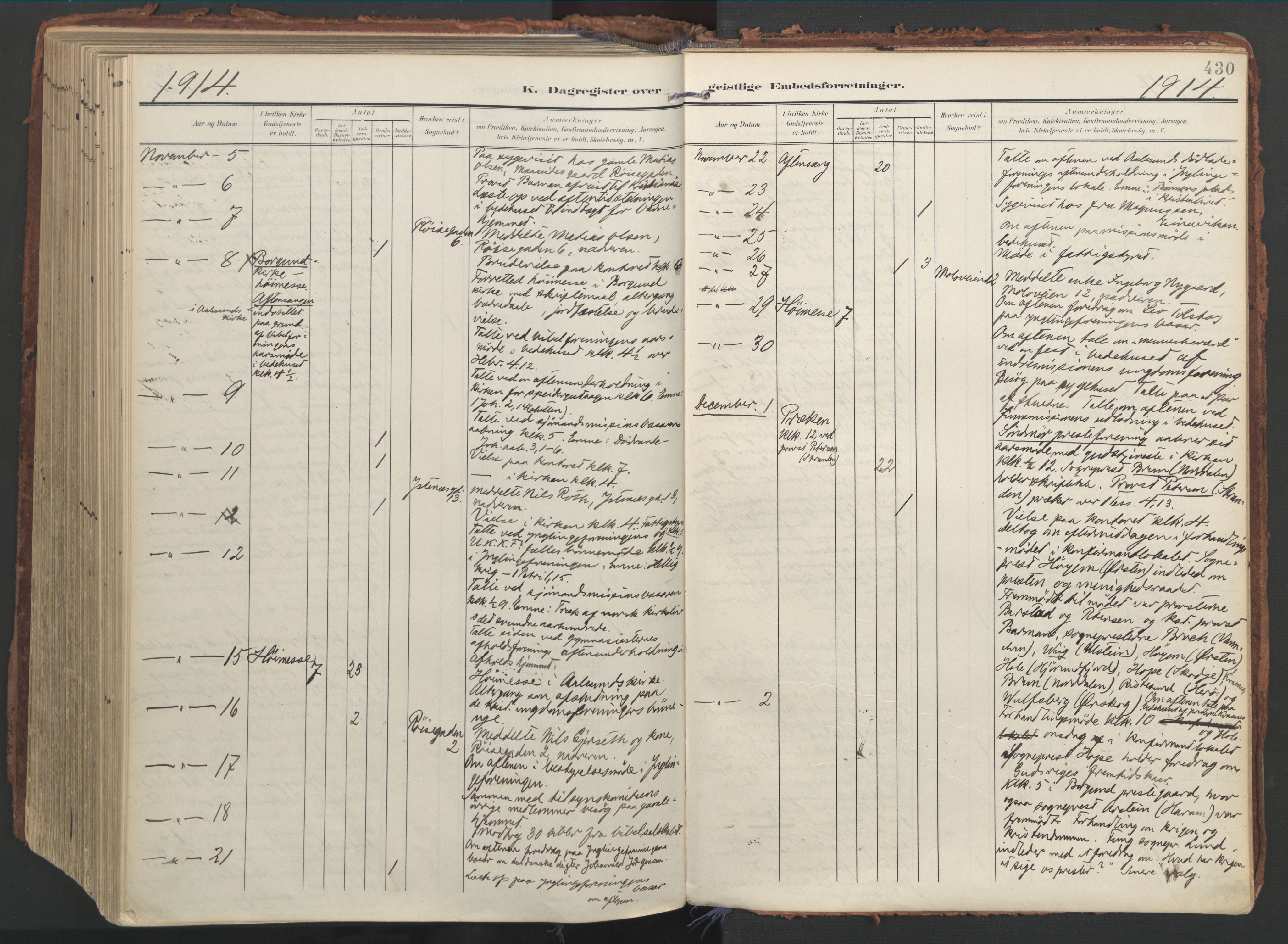 Ministerialprotokoller, klokkerbøker og fødselsregistre - Møre og Romsdal, AV/SAT-A-1454/529/L0459: Ministerialbok nr. 529A09, 1904-1917, s. 430