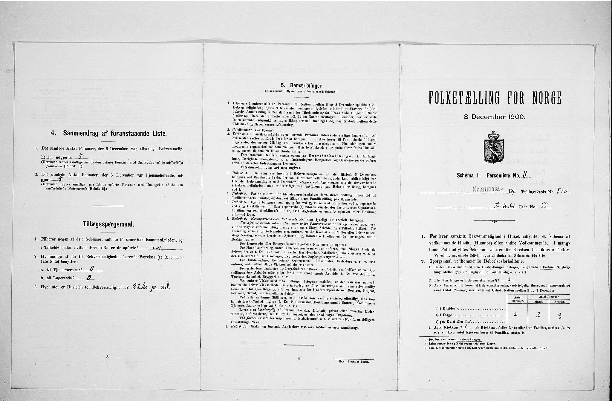 SAO, Folketelling 1900 for 0301 Kristiania kjøpstad, 1900, s. 41175