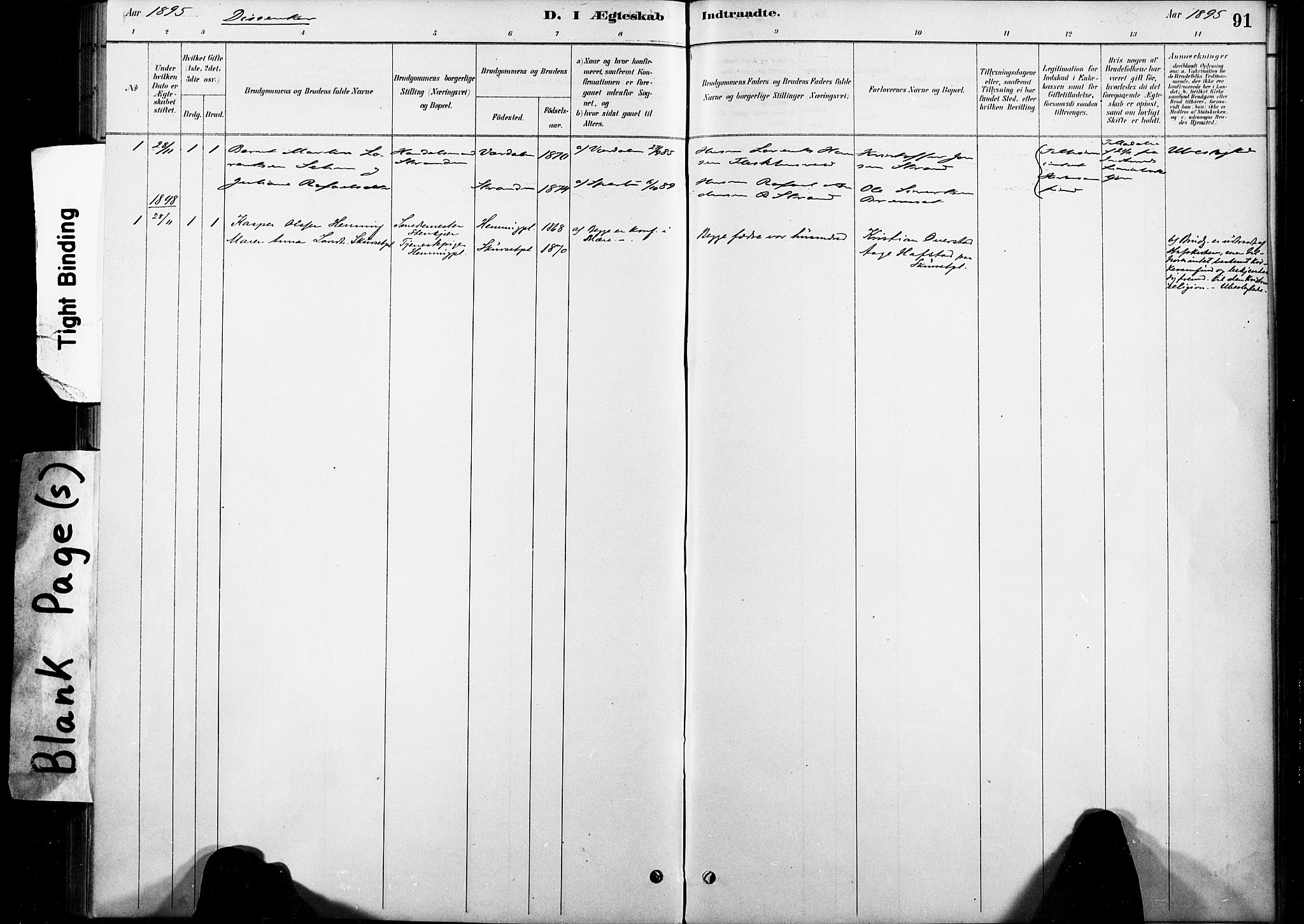 Ministerialprotokoller, klokkerbøker og fødselsregistre - Nord-Trøndelag, AV/SAT-A-1458/738/L0364: Ministerialbok nr. 738A01, 1884-1902, s. 91