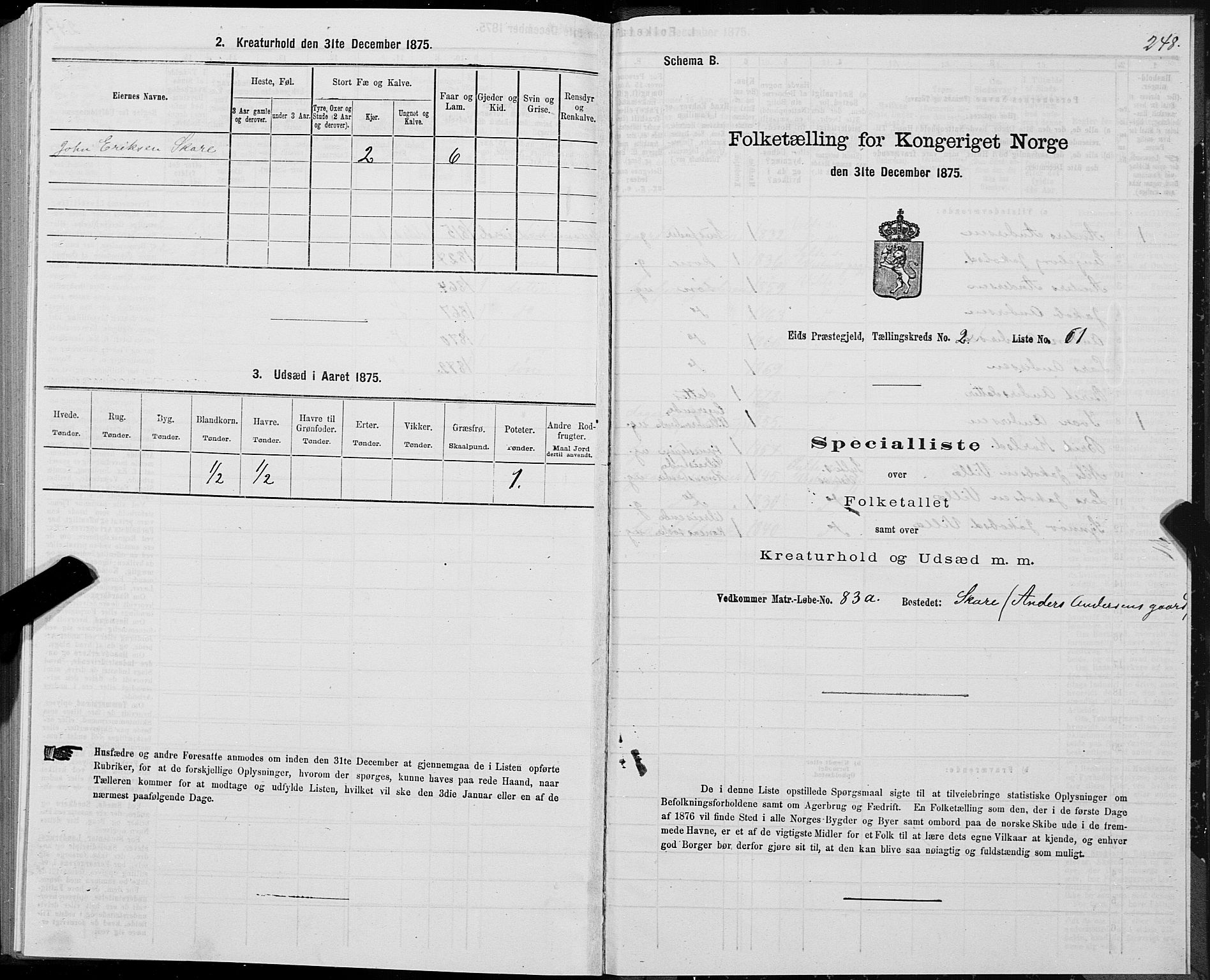 SAT, Folketelling 1875 for 1538P Eid prestegjeld, 1875, s. 1248