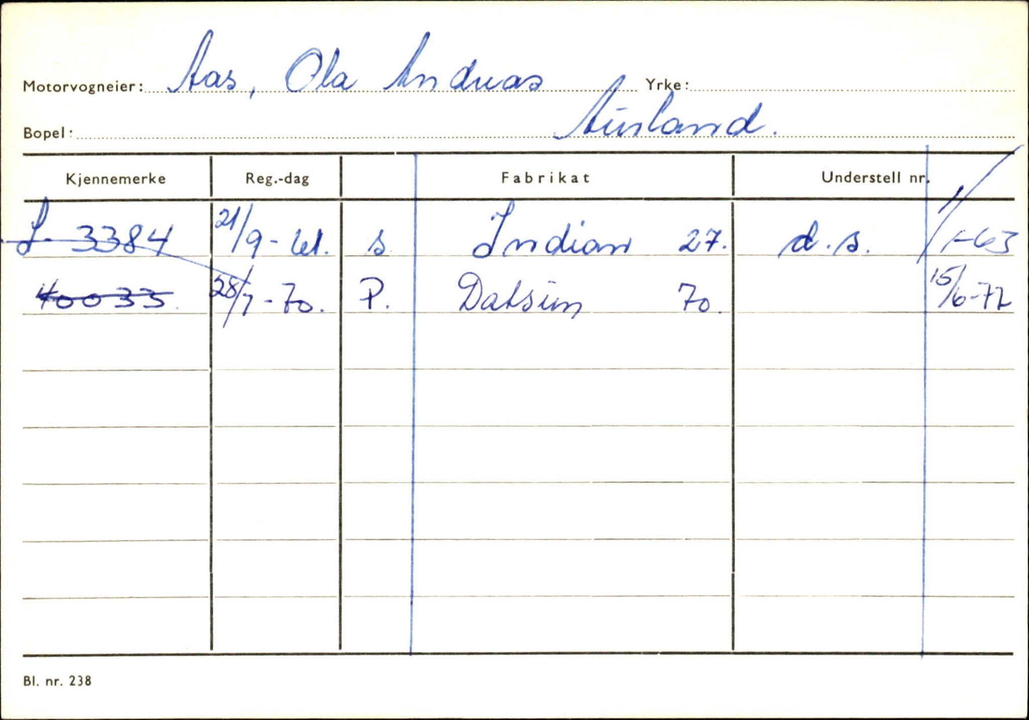 Statens vegvesen, Sogn og Fjordane vegkontor, AV/SAB-A-5301/4/F/L0125: Eigarregister Sogndal V-Å. Aurland A-Å. Fjaler A-N, 1945-1975, s. 1343