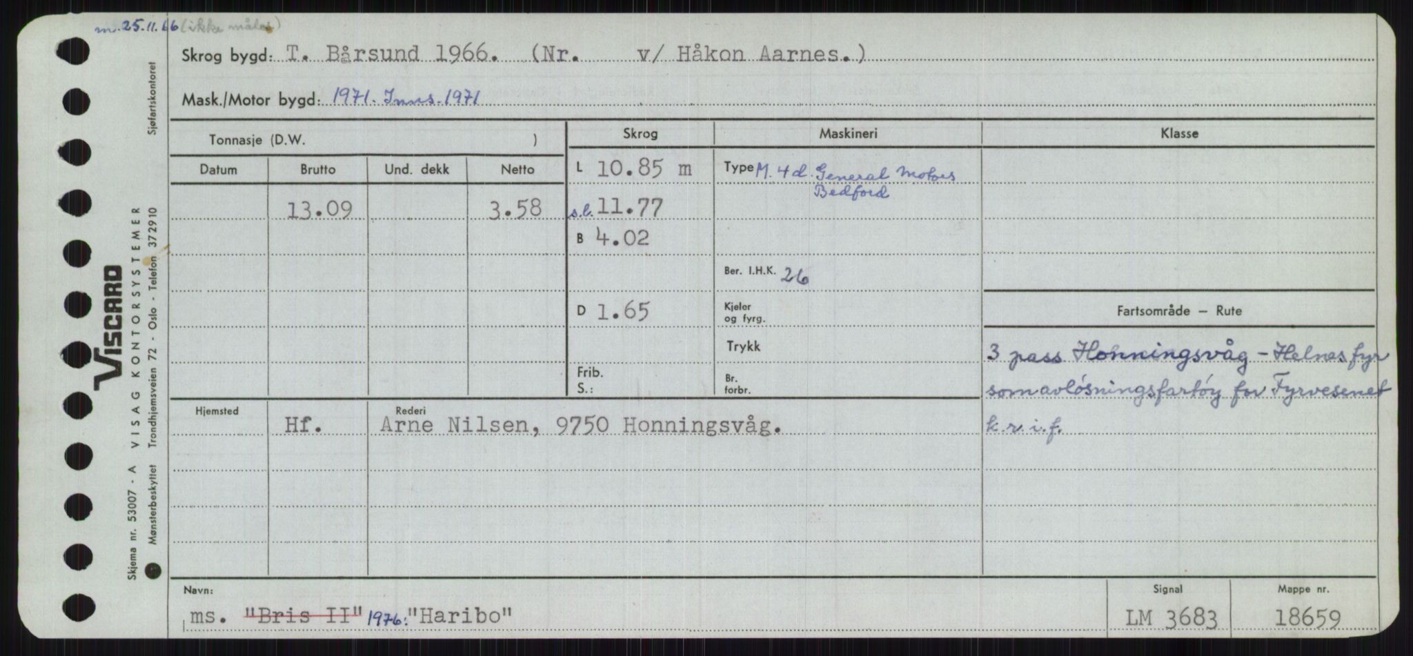 Sjøfartsdirektoratet med forløpere, Skipsmålingen, RA/S-1627/H/Ha/L0002/0002: Fartøy, Eik-Hill / Fartøy, G-Hill, s. 509