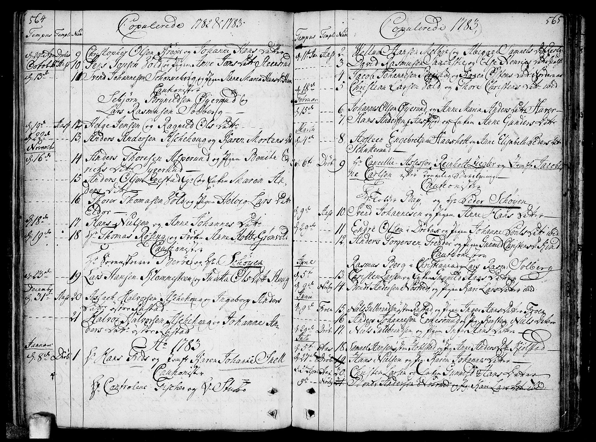 Ås prestekontor Kirkebøker, AV/SAO-A-10894/F/Fa/L0002: Ministerialbok nr. I 2, 1778-1813, s. 564-565
