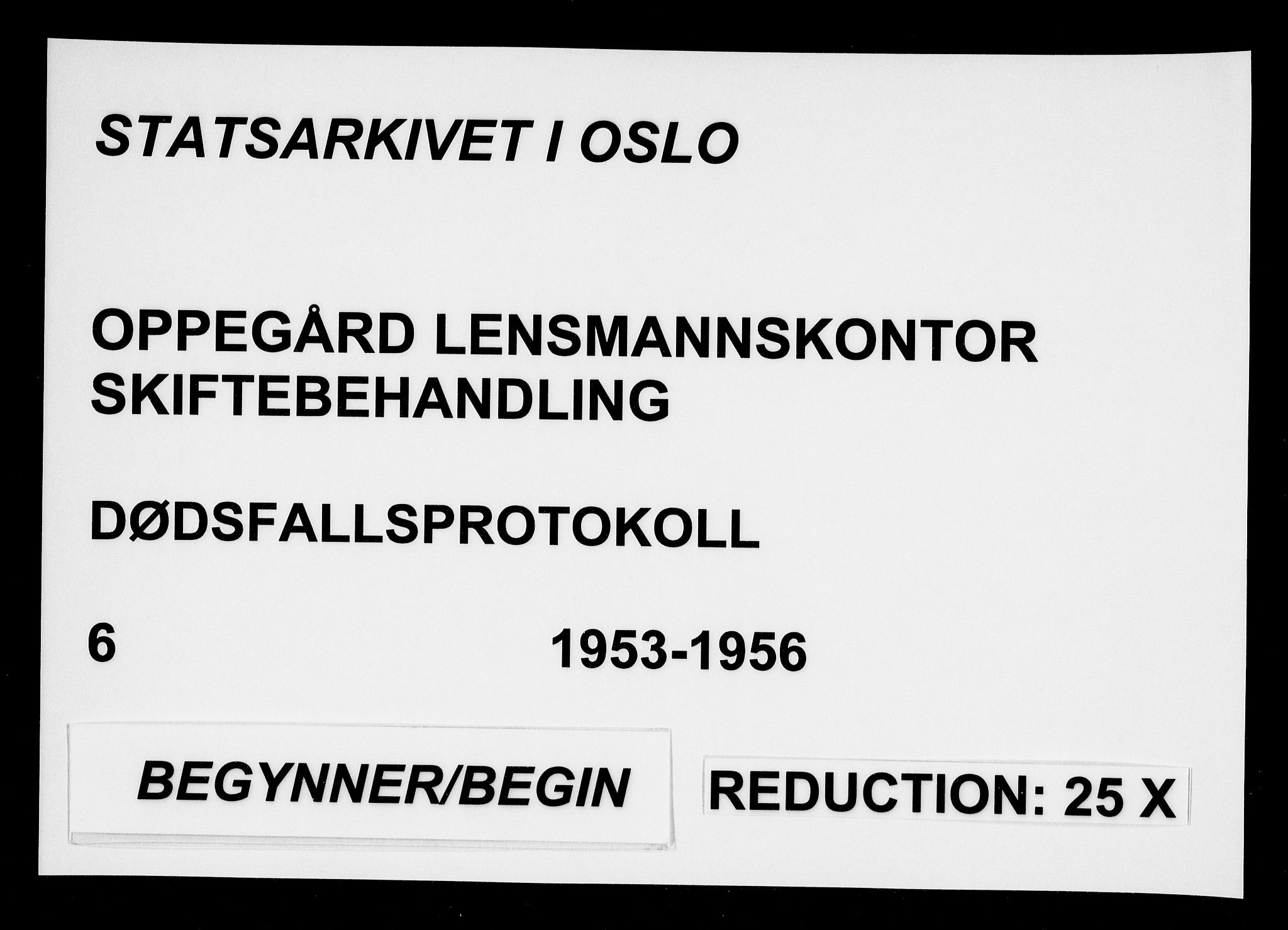 Oppegård lensmannskontor, SAO/A-10186/H/Ha/L0006: Dødsfallsprotokoll, 1953-1956