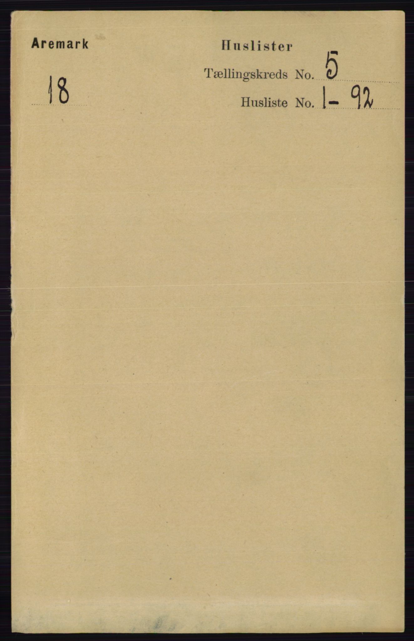 RA, Folketelling 1891 for 0118 Aremark herred, 1891, s. 2383