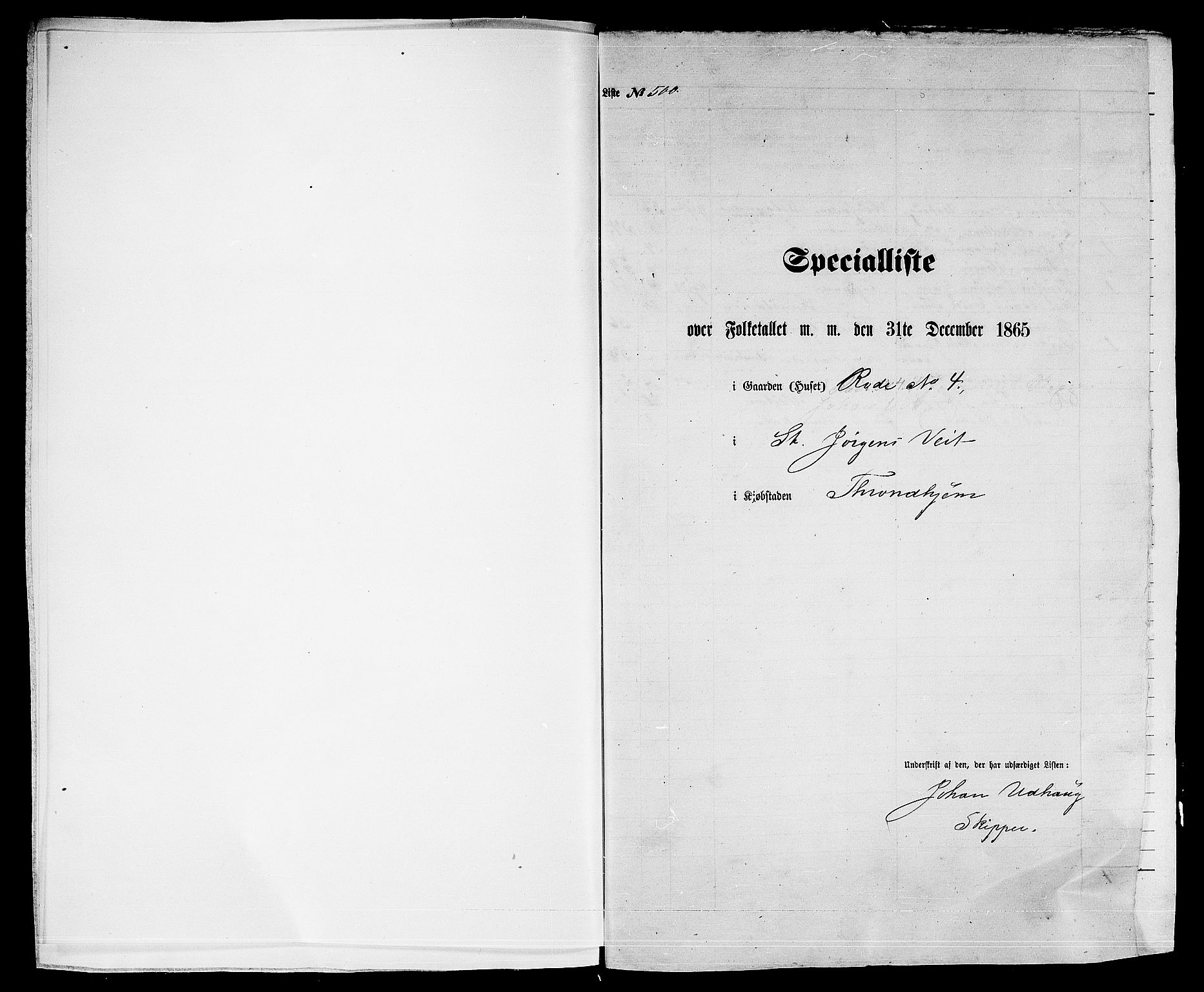 RA, Folketelling 1865 for 1601 Trondheim kjøpstad, 1865, s. 1047