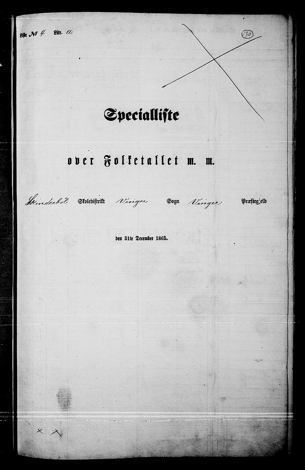RA, Folketelling 1865 for 0421L Vinger prestegjeld, Vinger sokn og Austmarka sokn, 1865, s. 118