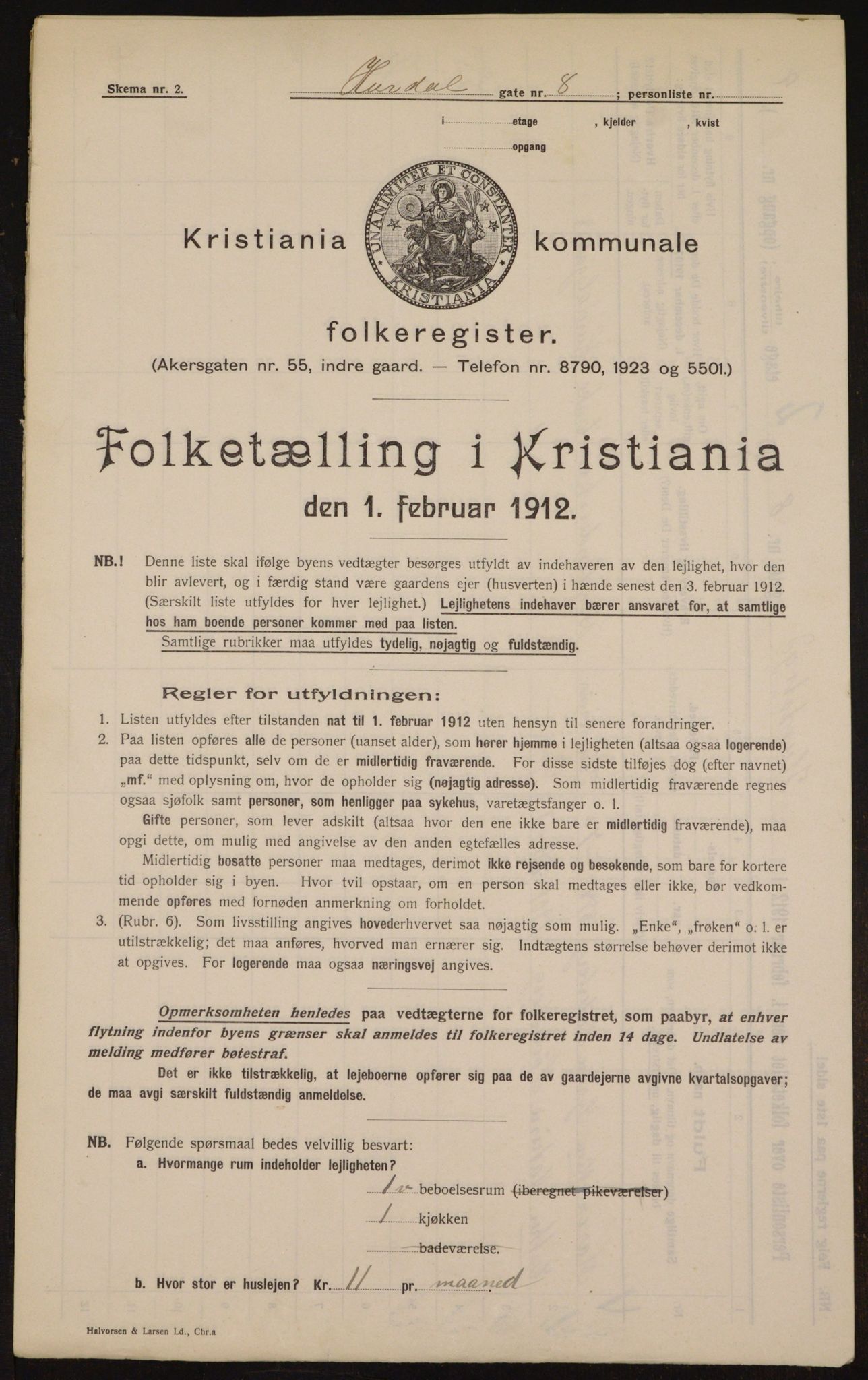 OBA, Kommunal folketelling 1.2.1912 for Kristiania, 1912, s. 42687