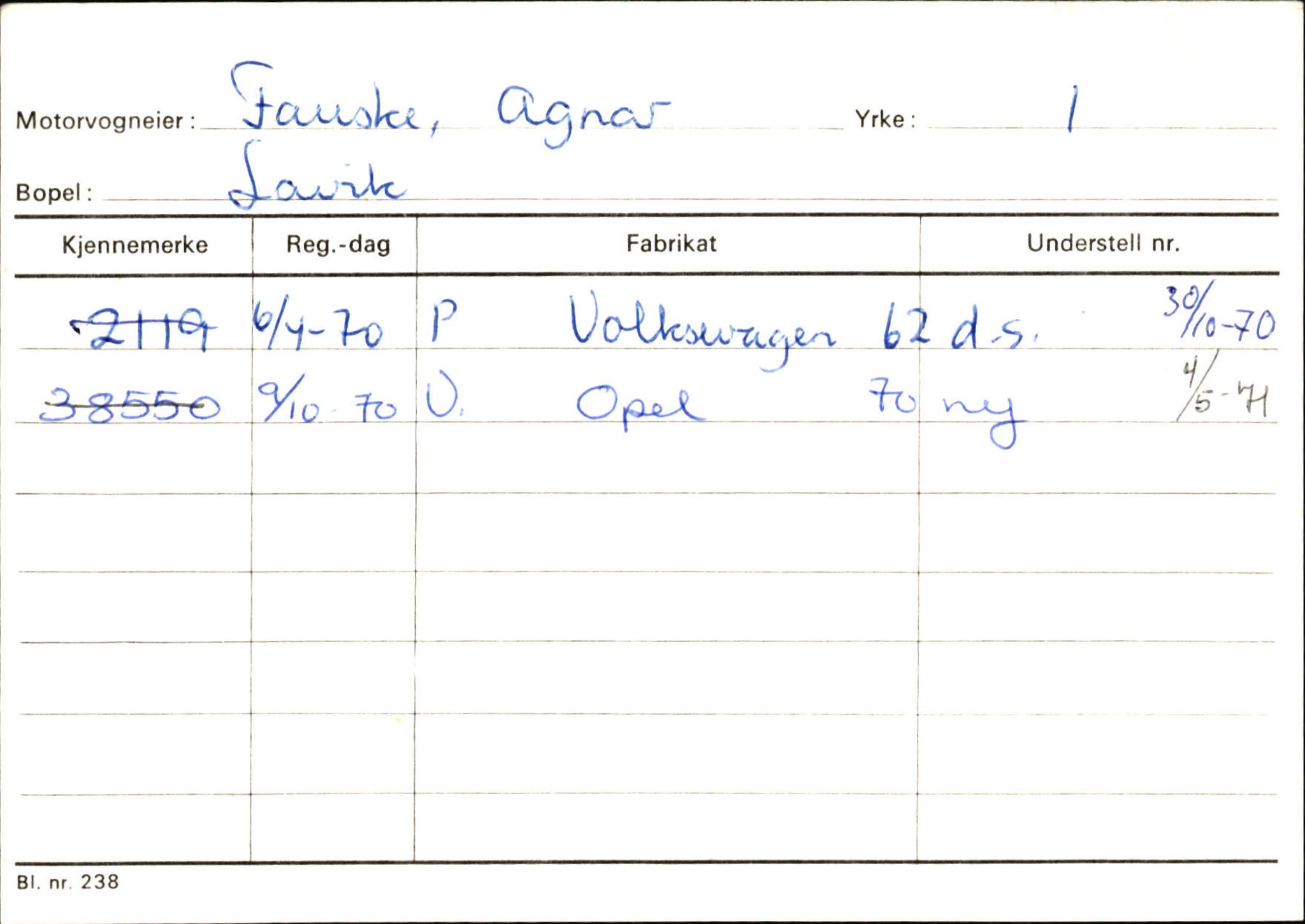 Statens vegvesen, Sogn og Fjordane vegkontor, SAB/A-5301/4/F/L0130: Eigarregister Eid T-Å. Høyanger A-O, 1945-1975, s. 969