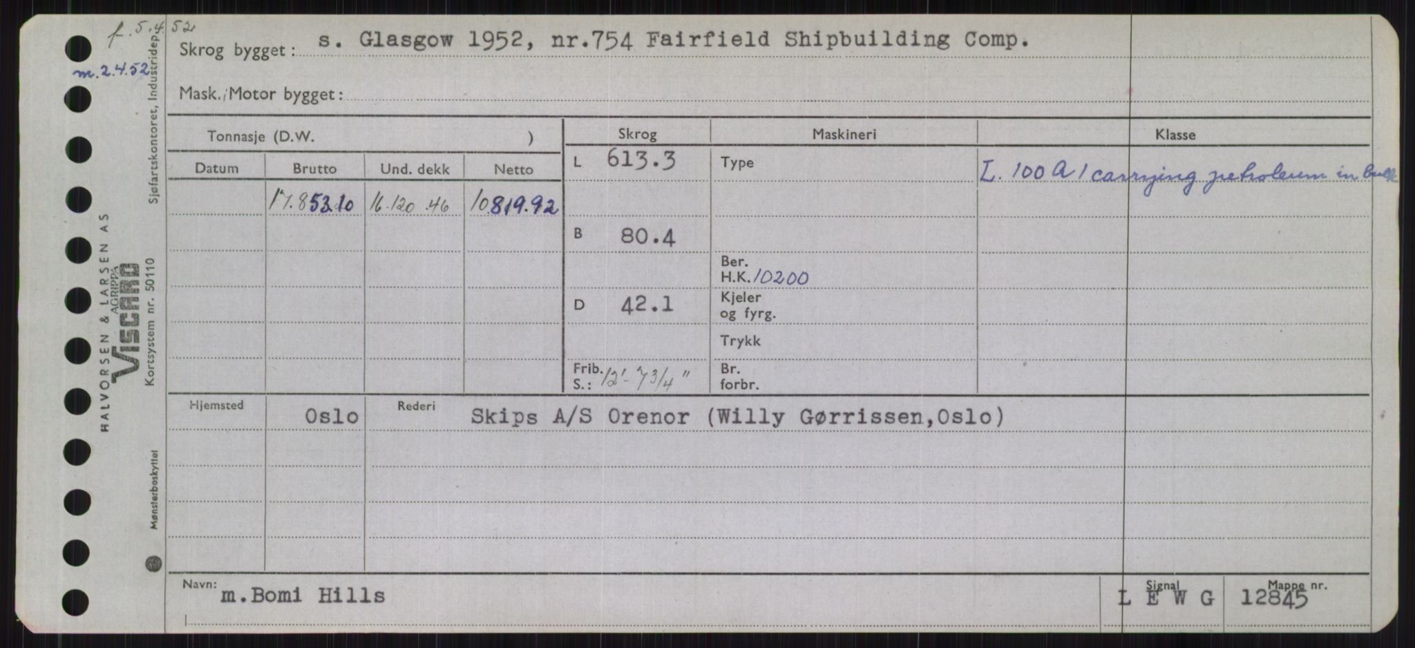 Sjøfartsdirektoratet med forløpere, Skipsmålingen, AV/RA-S-1627/H/Hb/L0001: Fartøy, A-D, s. 305