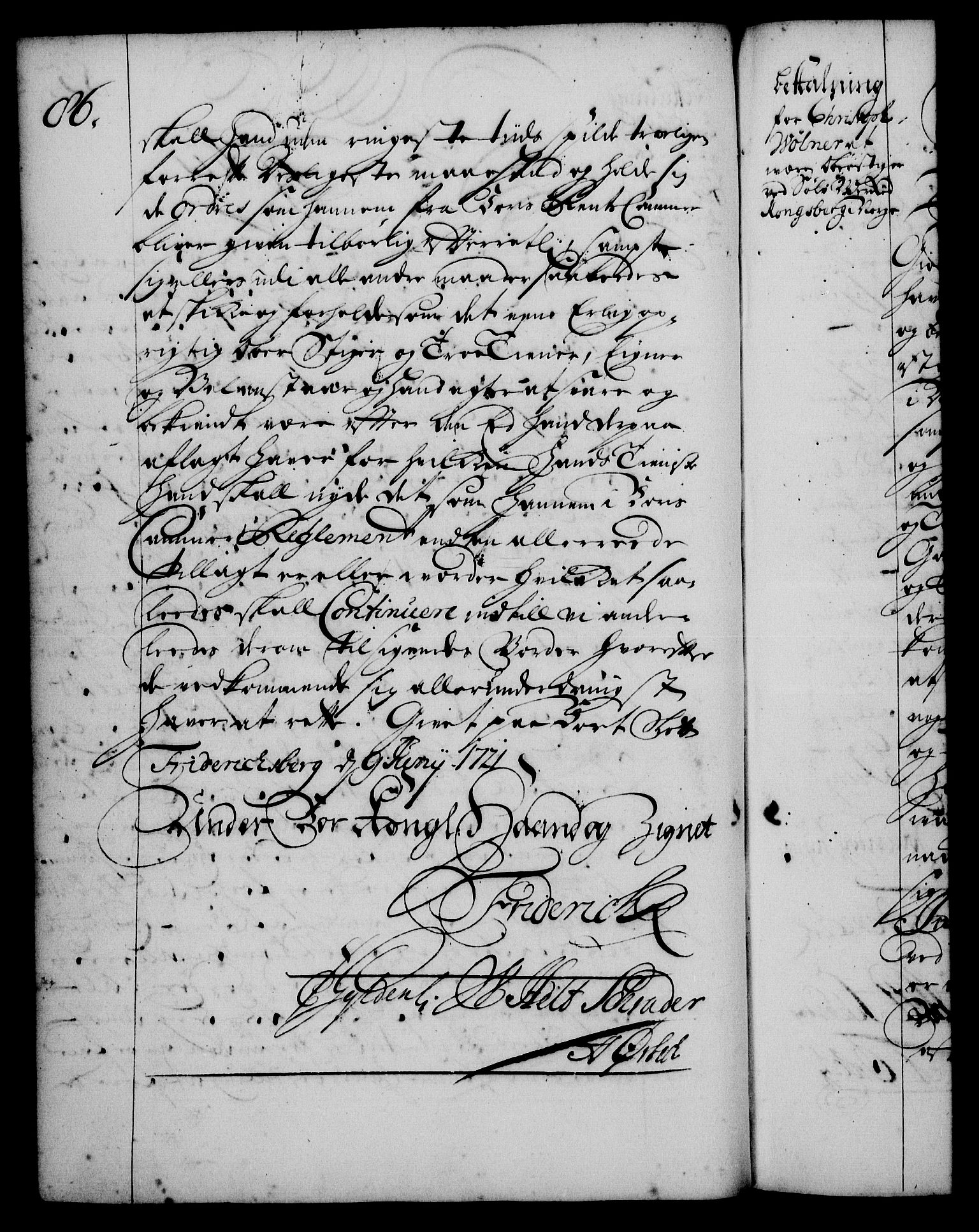 Rentekammeret, Kammerkanselliet, RA/EA-3111/G/Gg/Gge/L0001: Norsk bestallingsprotokoll med register (merket RK 53.25), 1720-1730, s. 86