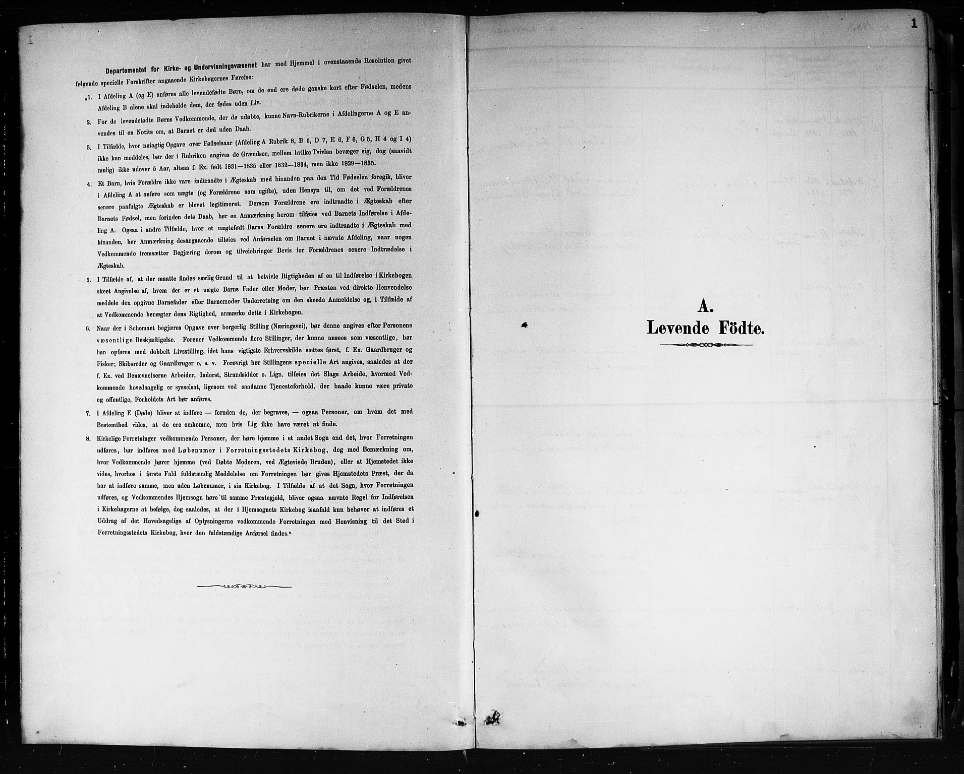 Porsgrunn kirkebøker , AV/SAKO-A-104/G/Gb/L0005: Klokkerbok nr. II 5, 1883-1915, s. 1