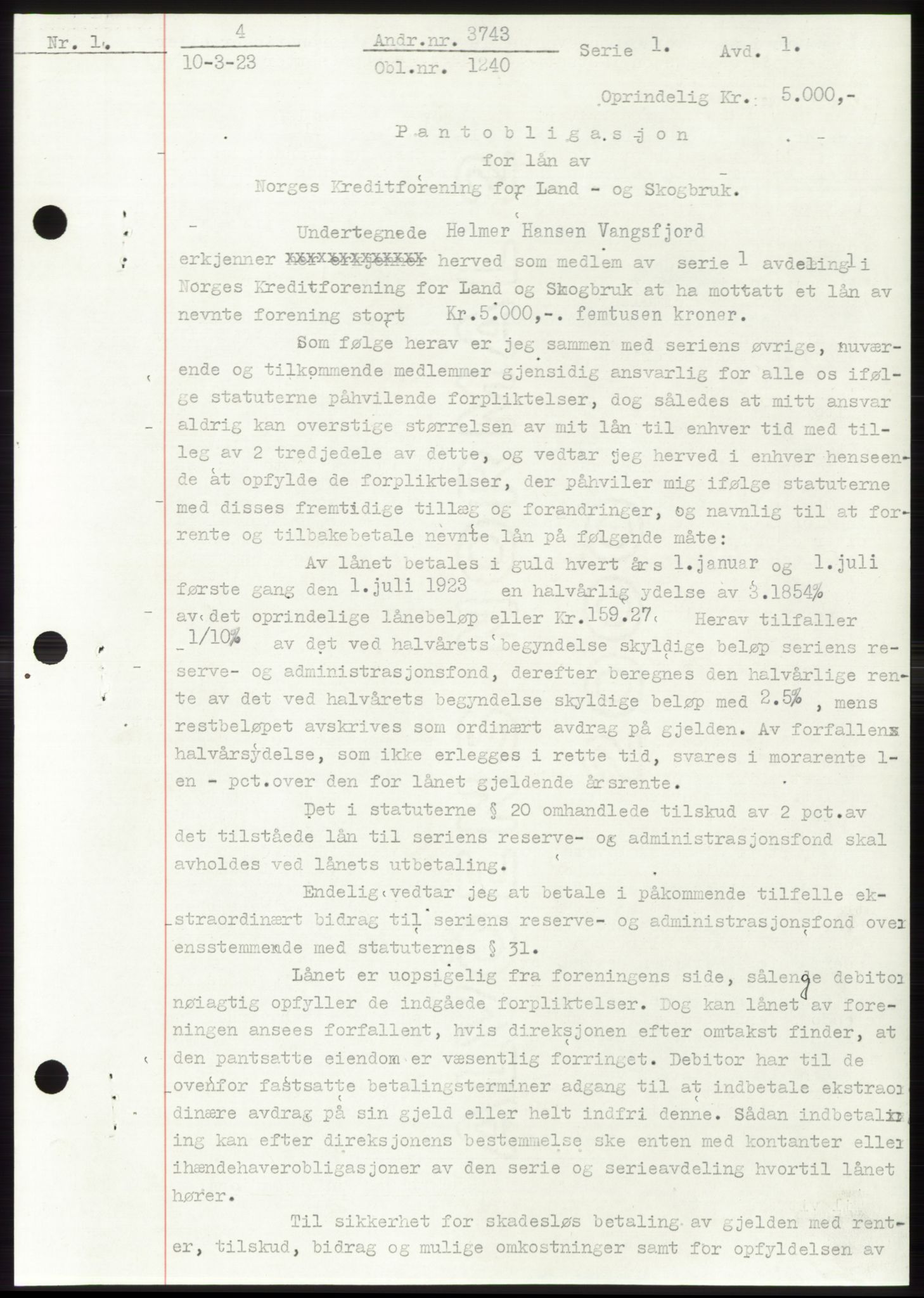 Namdal sorenskriveri, SAT/A-4133/1/2/2C: Pantebok nr. -, 1922-1925, Tingl.dato: 10.03.1923