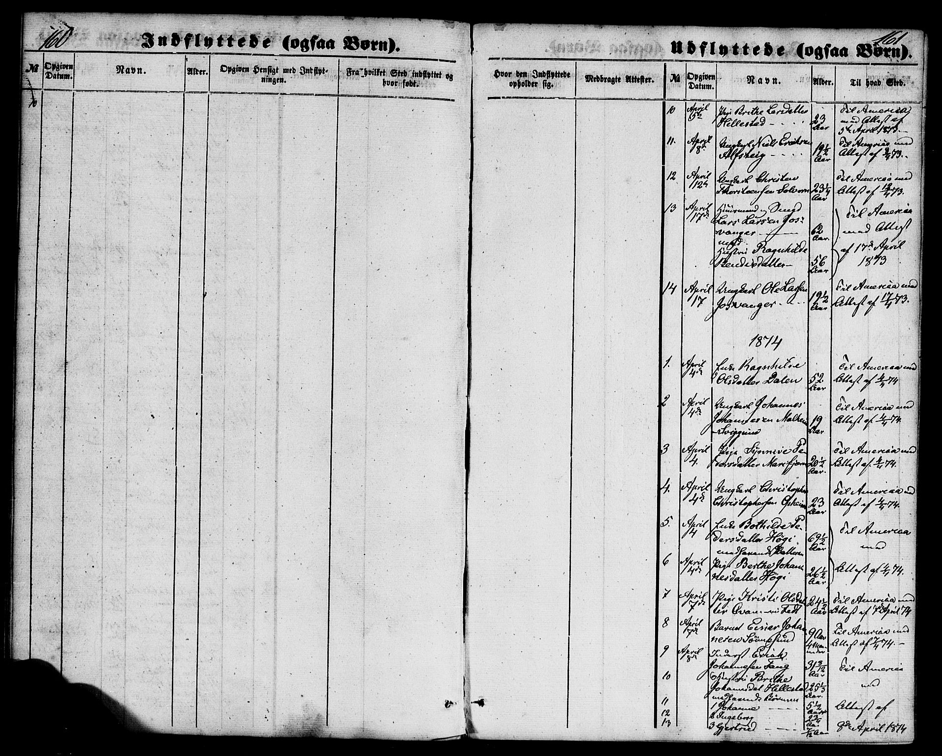 Hafslo sokneprestembete, AV/SAB-A-80301/H/Haa/Haaa/L0018: Ministerialbok nr. A 18, 1853-1886, s. 160-161