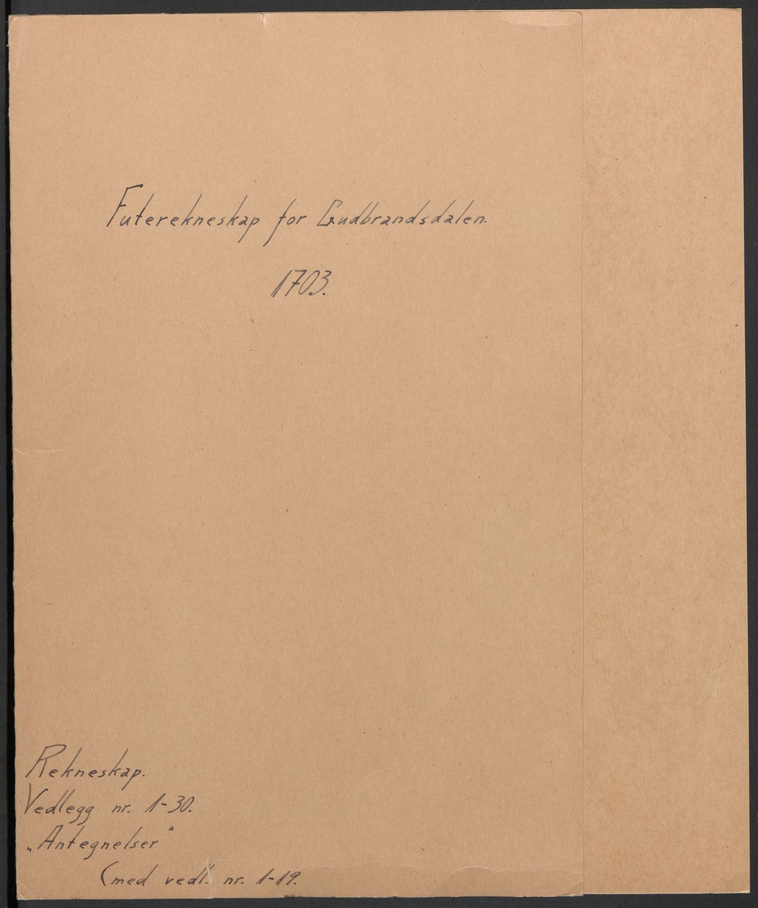 Rentekammeret inntil 1814, Reviderte regnskaper, Fogderegnskap, RA/EA-4092/R17/L1176: Fogderegnskap Gudbrandsdal, 1703, s. 2
