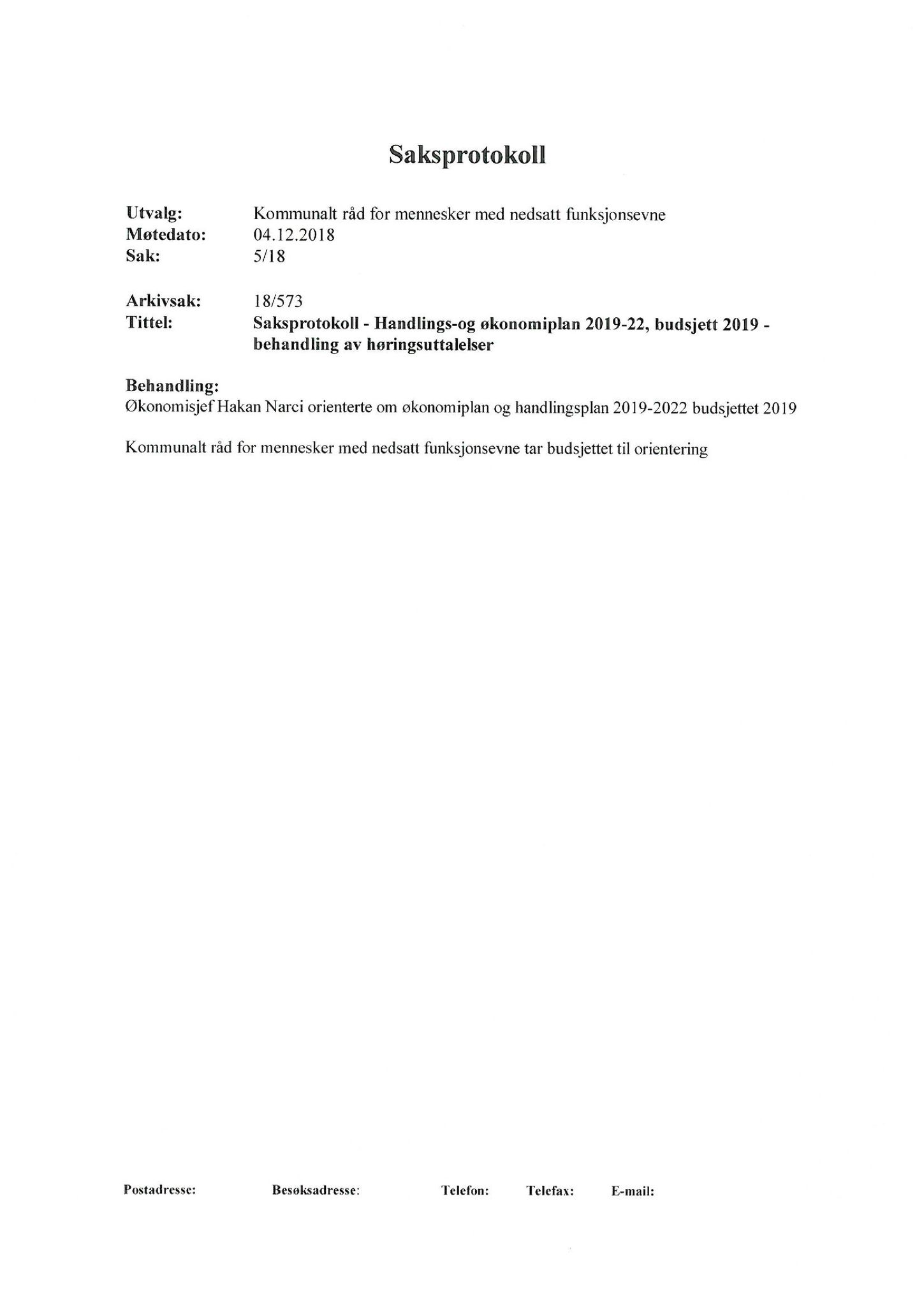 Klæbu Kommune, TRKO/KK/05-UOm/L010: Utvalg for omsorg - Møtedokumenter, 2019, s. 12