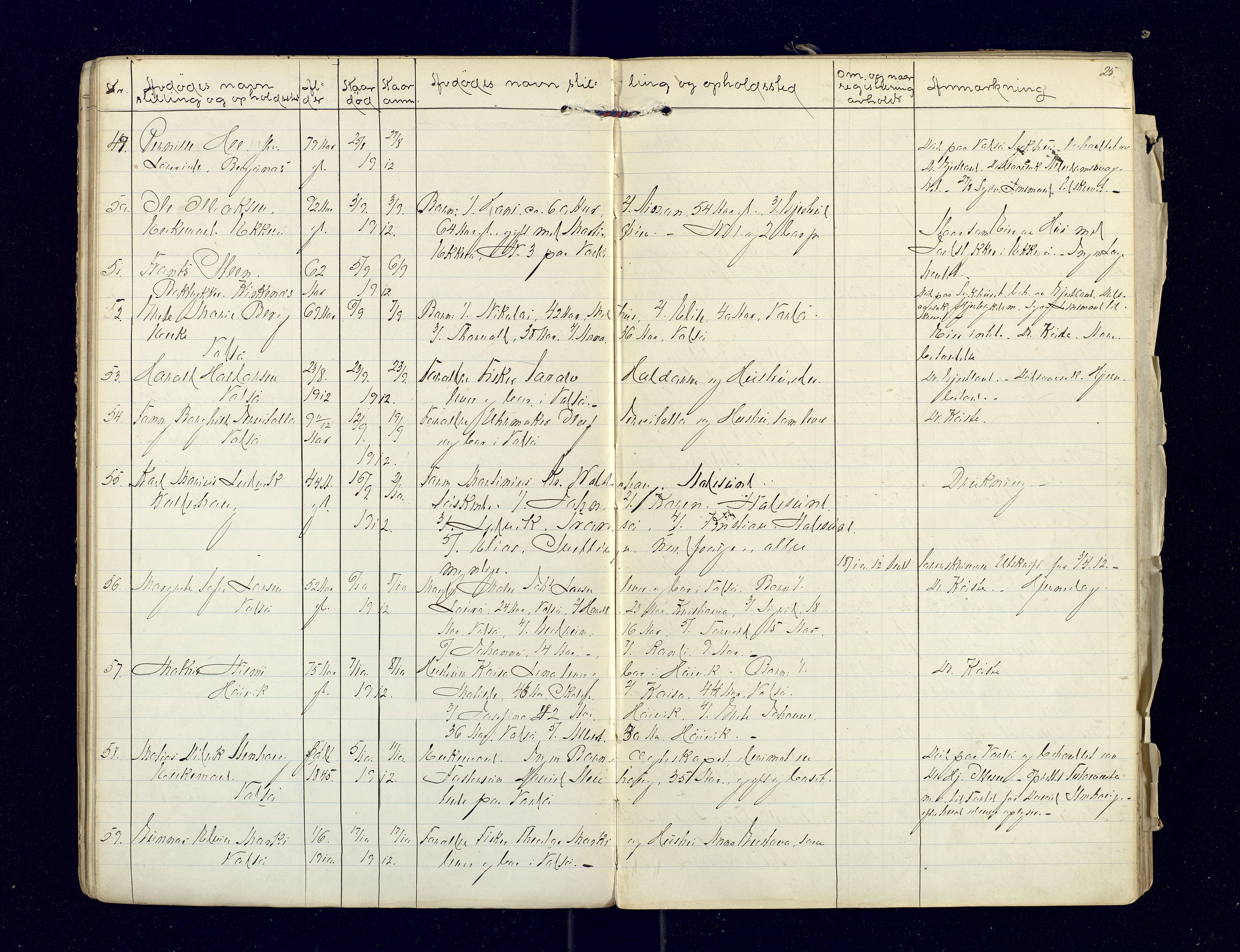 Nord-Varanger (Vadsø) lensmannskontor, AV/SATØ-S-1166/1/Fi/Fia/L0158: Dødsfallsprotokoller, 1908-1920, s. 25