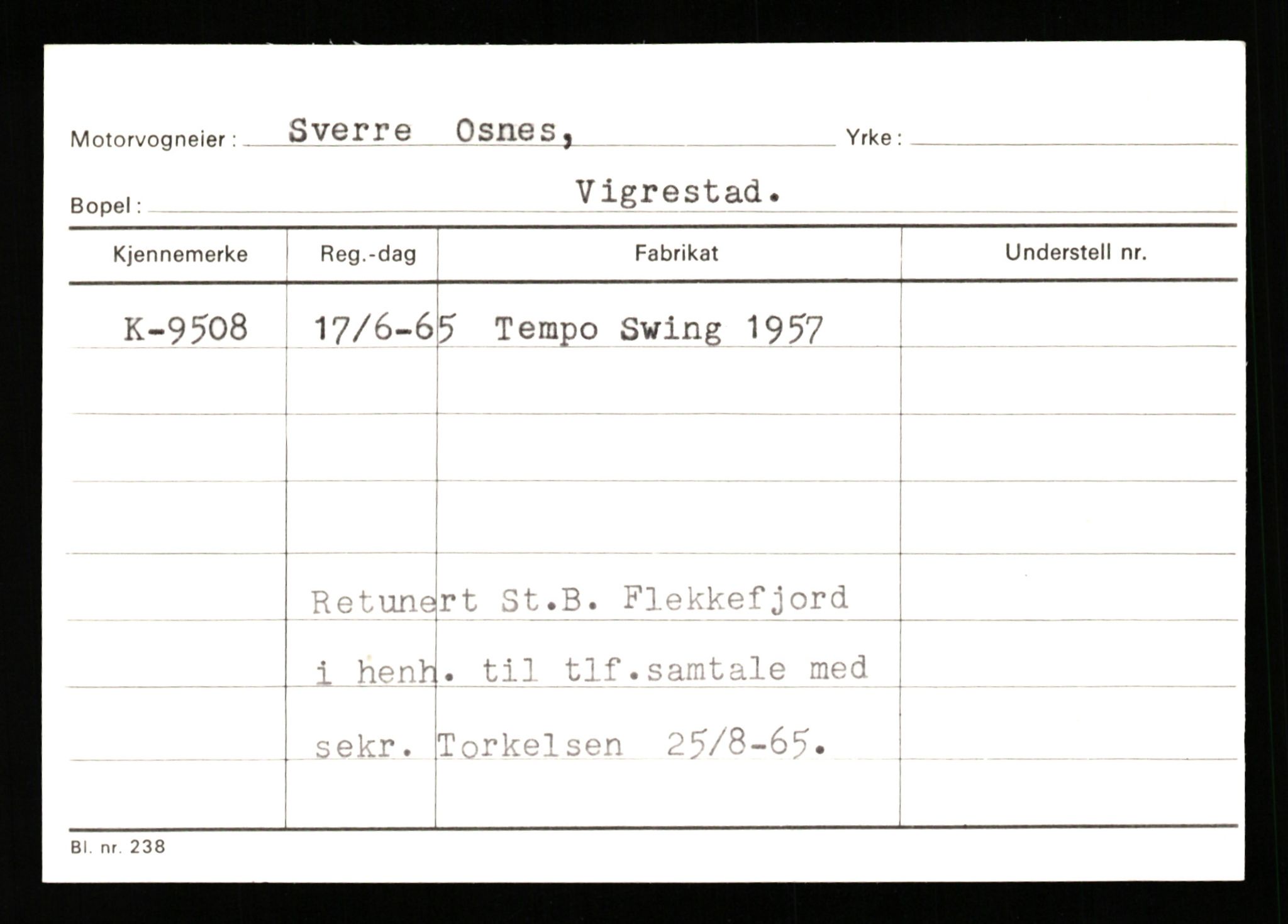 Stavanger trafikkstasjon, SAST/A-101942/0/G/L0002: Registreringsnummer: 5791 - 10405, 1930-1971, s. 2485