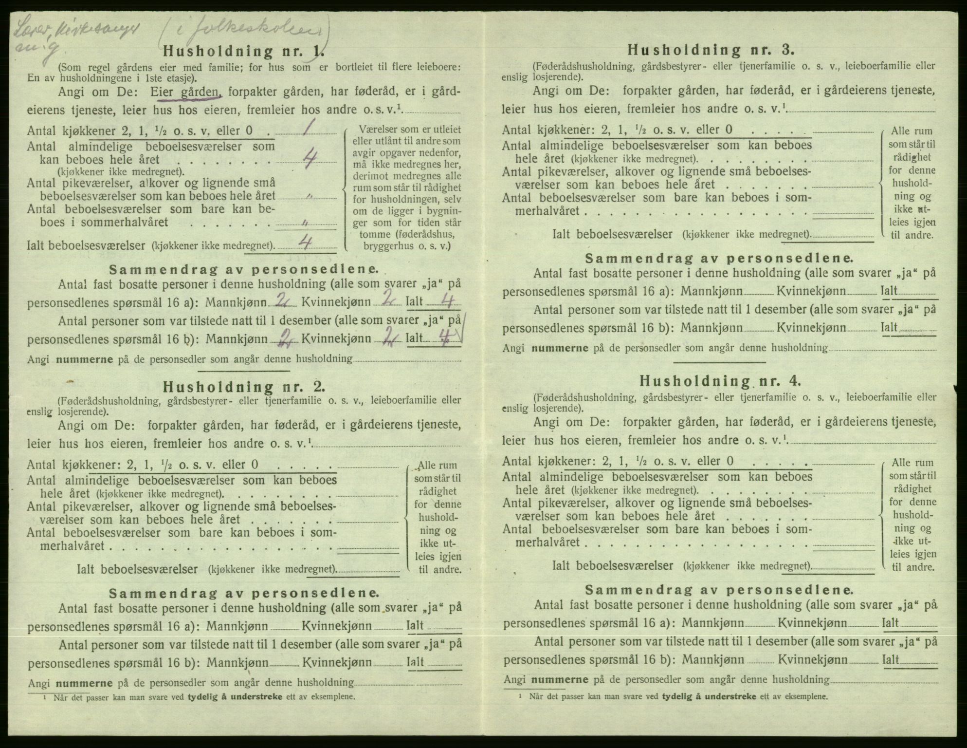 SAB, Folketelling 1920 for 1236 Vossestrand herred, 1920, s. 339