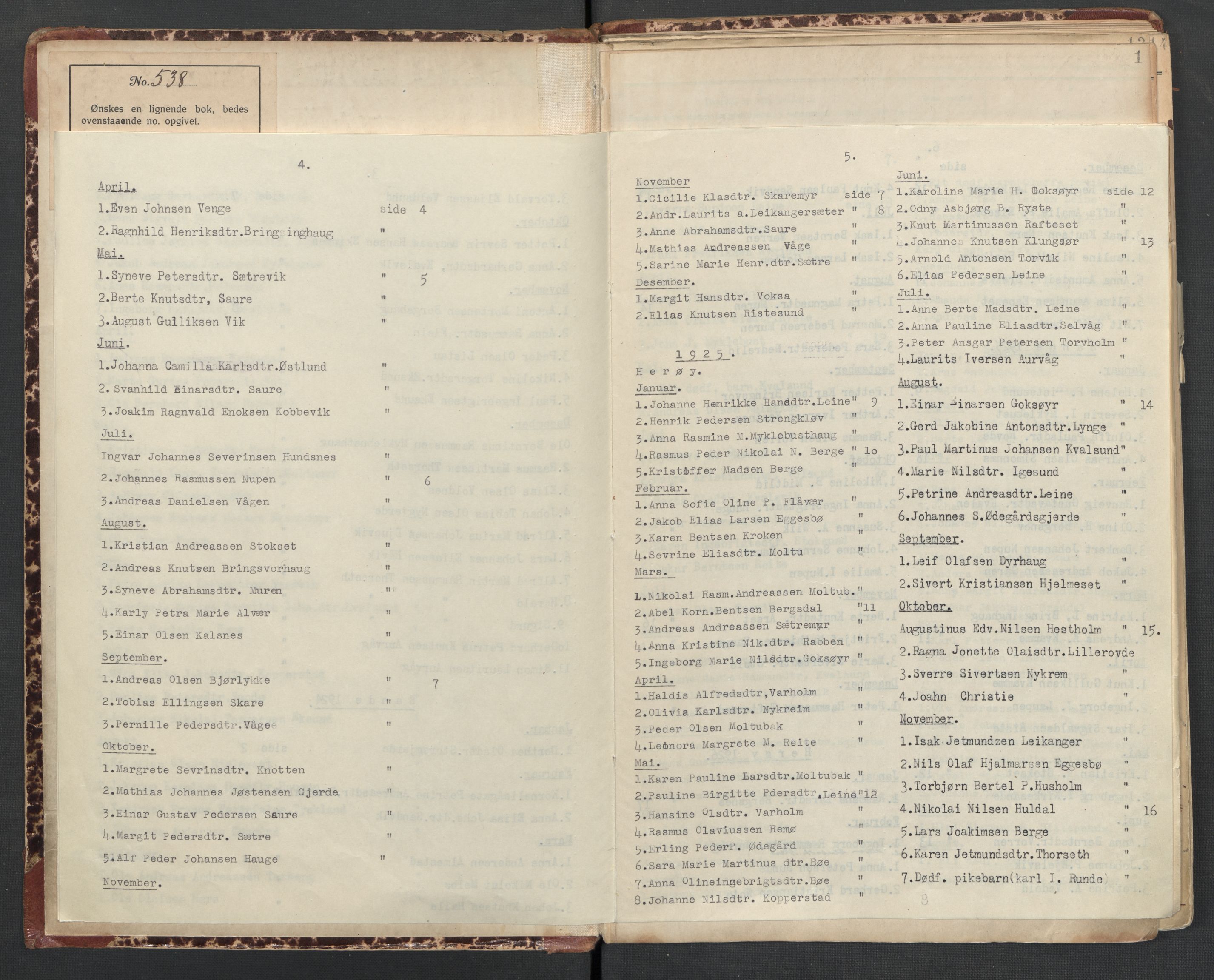 Herøy og Sande lensmannskontor, AV/SAT-A-5655/2/2/L0046: Dødsfallprotokoll, 1923-1931