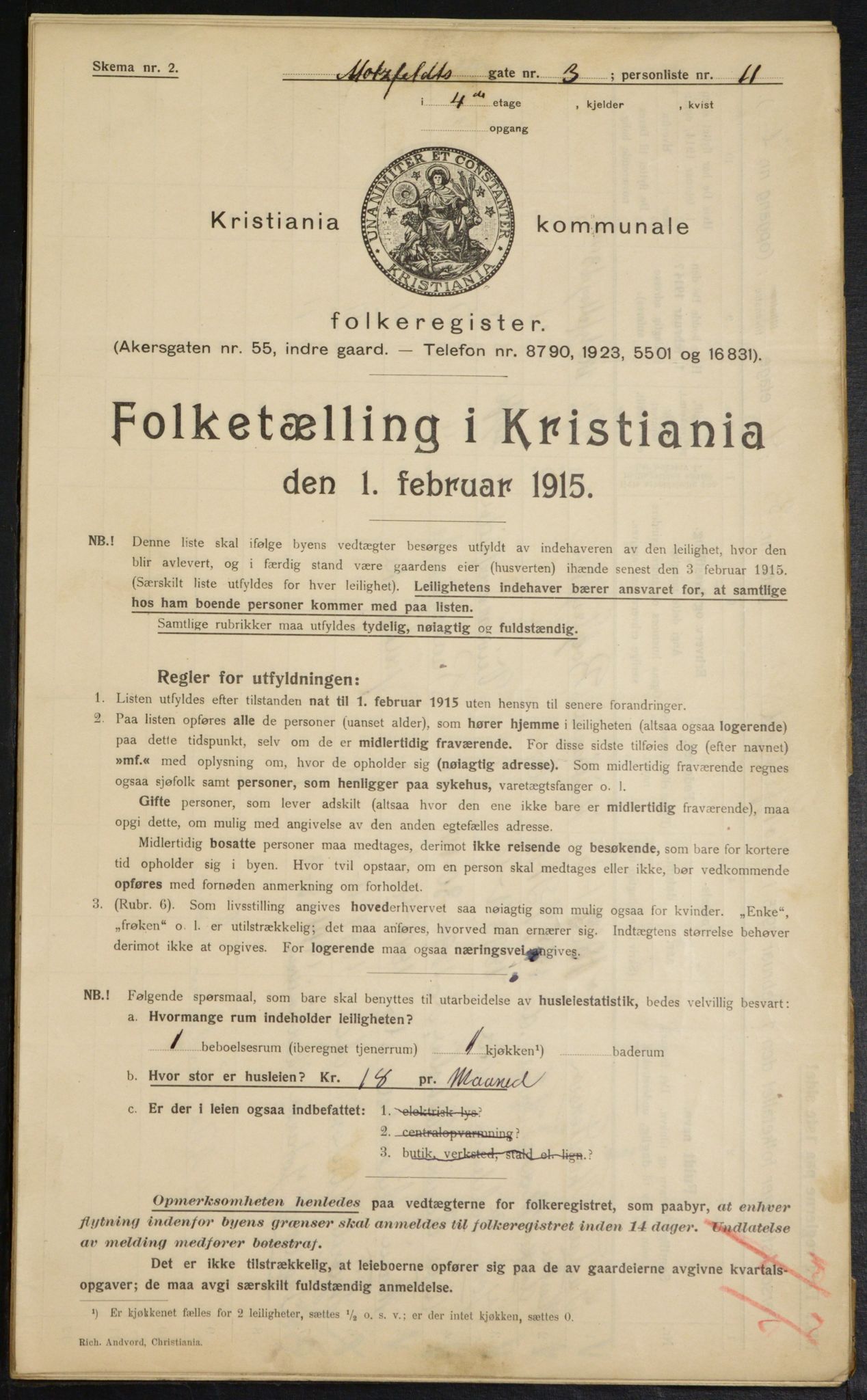 OBA, Kommunal folketelling 1.2.1915 for Kristiania, 1915, s. 65330