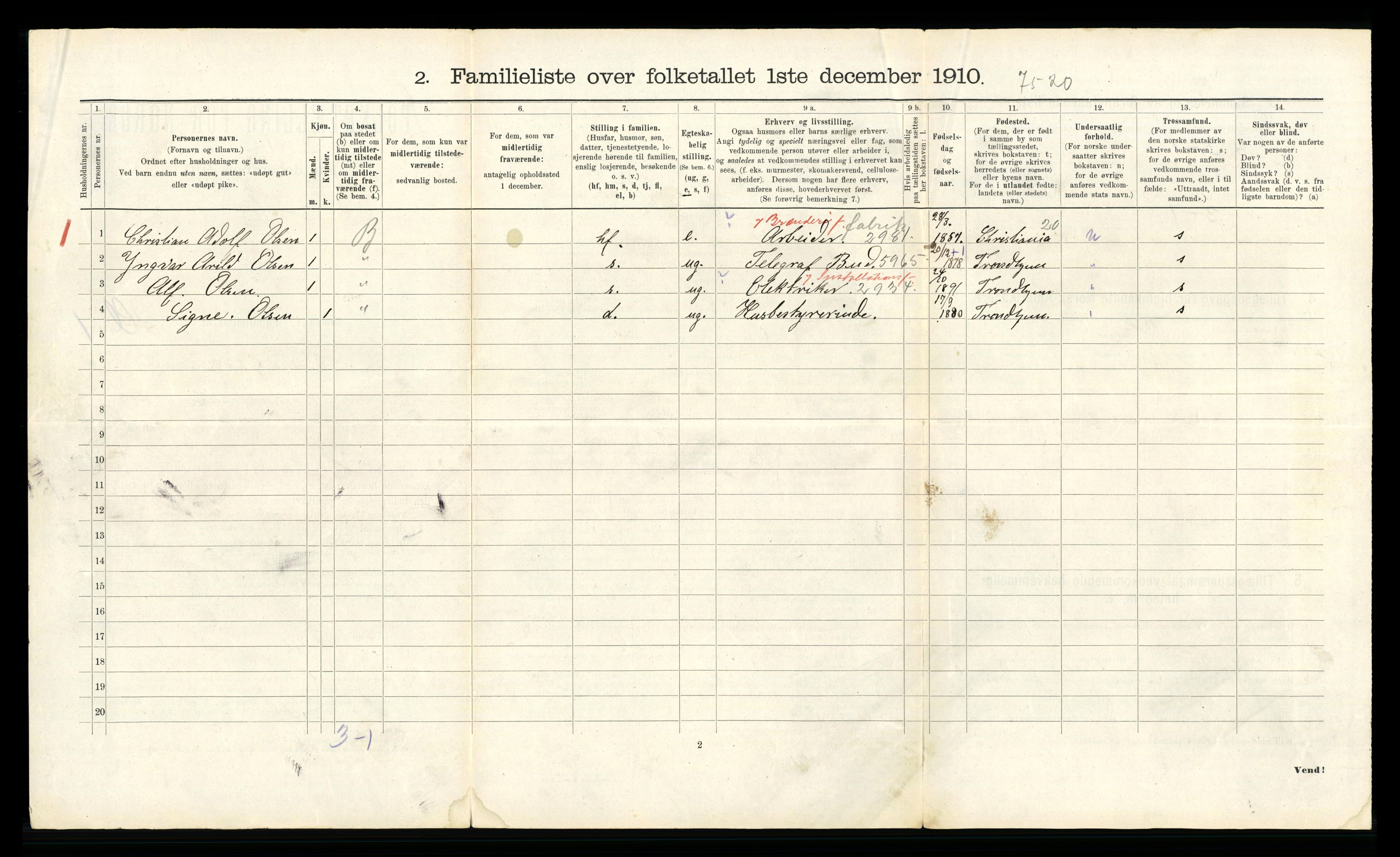 RA, Folketelling 1910 for 1601 Trondheim kjøpstad, 1910, s. 9358