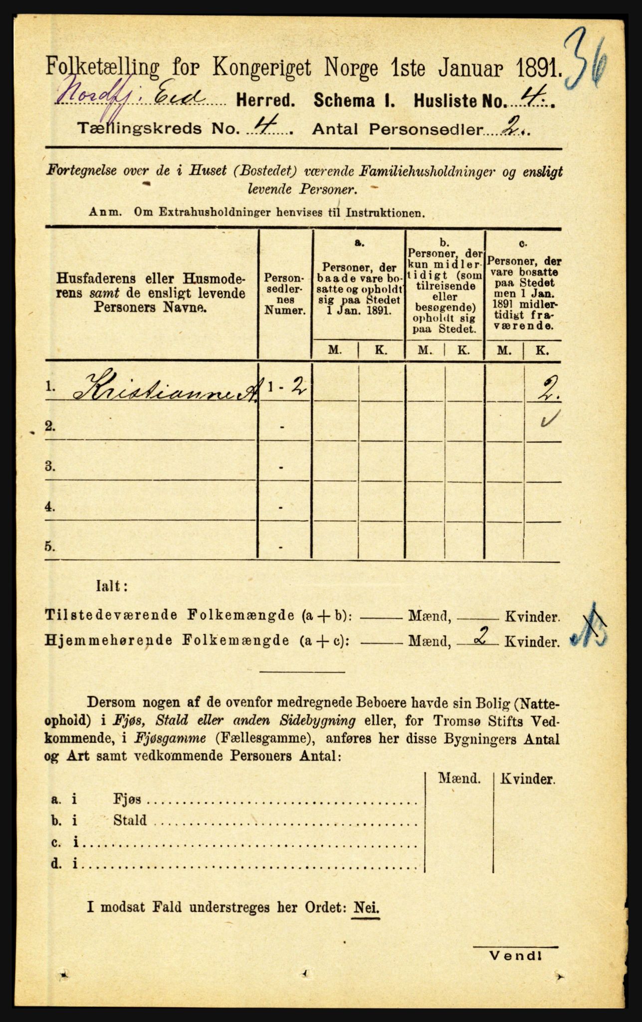 RA, Folketelling 1891 for 1443 Eid herred, 1891, s. 839