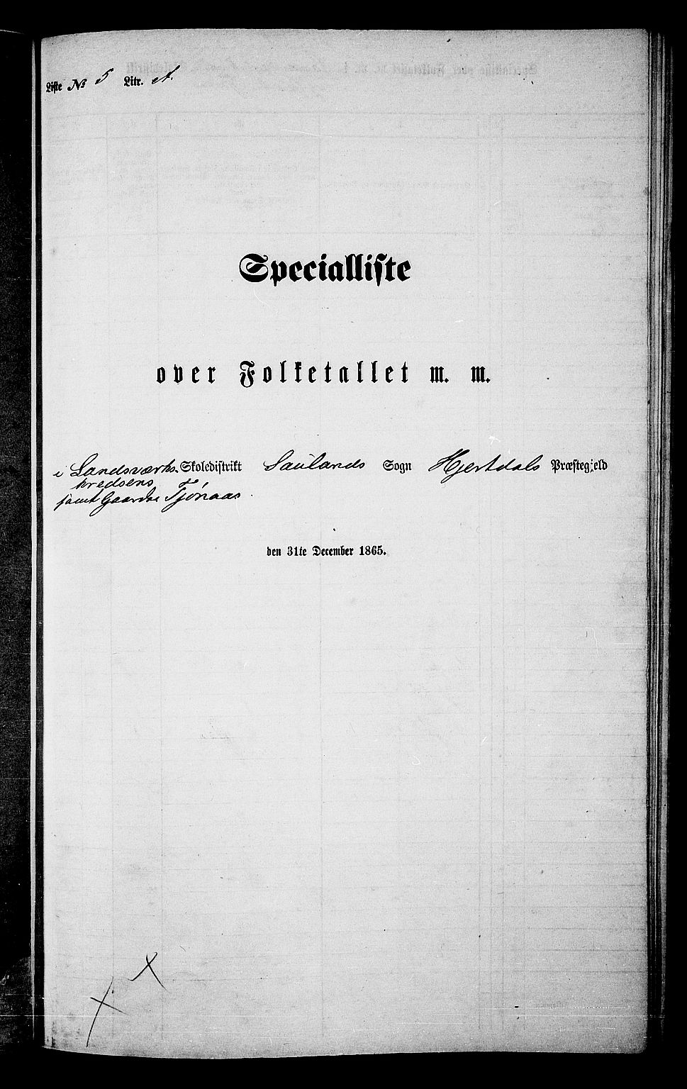 RA, Folketelling 1865 for 0827P Hjartdal prestegjeld, 1865, s. 81