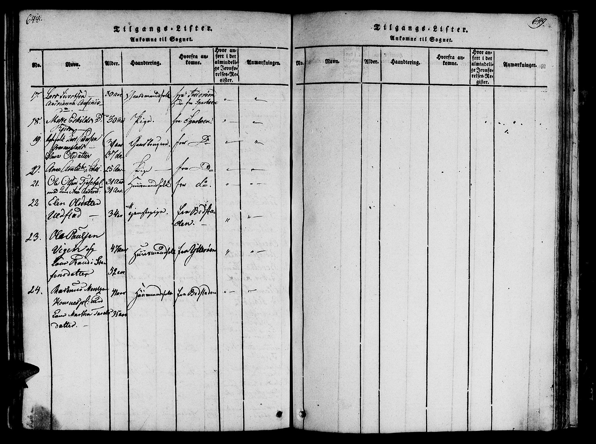 Ministerialprotokoller, klokkerbøker og fødselsregistre - Nord-Trøndelag, SAT/A-1458/746/L0441: Ministerialbok nr. 746A03 /3, 1816-1827, s. 648-649