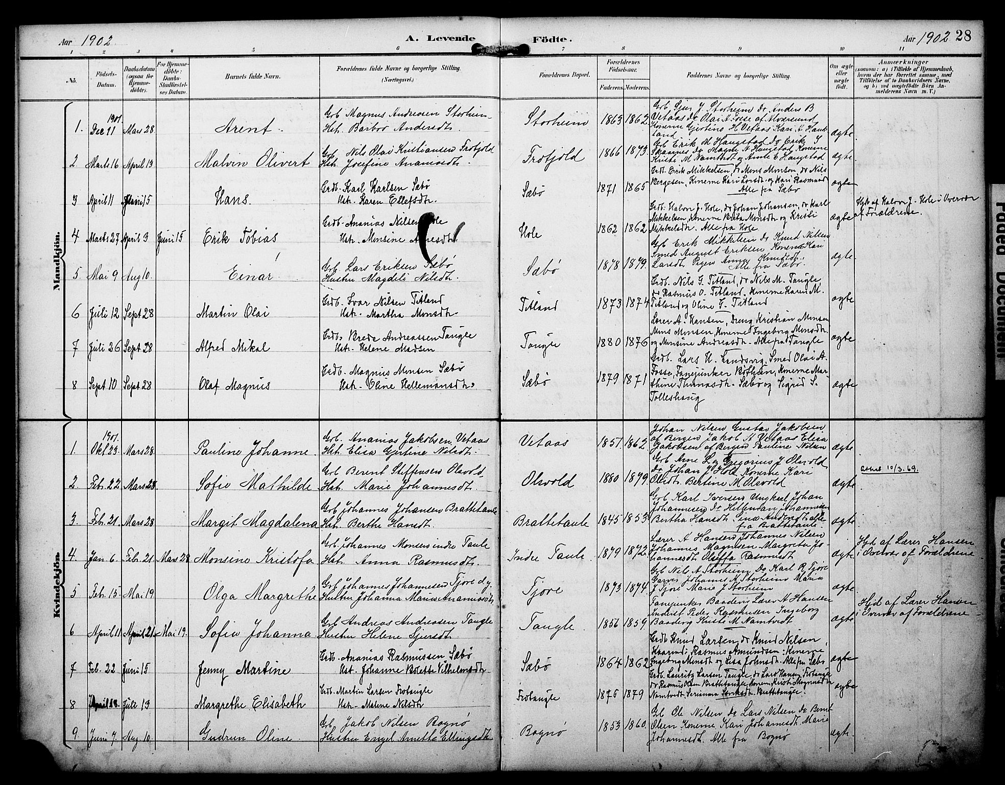 Manger sokneprestembete, AV/SAB-A-76801/H/Haa: Ministerialbok nr. D 2, 1894-1908, s. 28