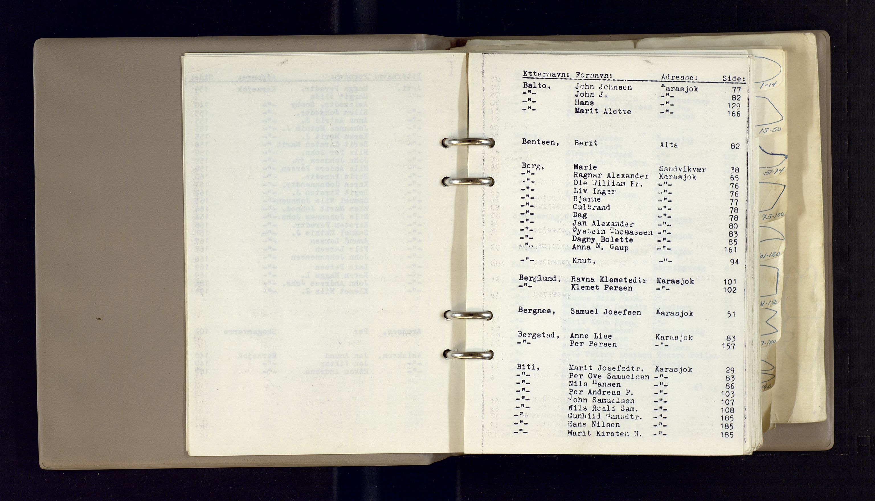 Lappefogden i Finnmark/Reindriftsforvaltningen Øst-Finnmark, AV/SATØ-S-1461/G/Gd/L0001/0002: Reinmerkeregisterprotokoller / Reinmerkeregisterprotokoll for Karasjok reinsogn, 1967-1969