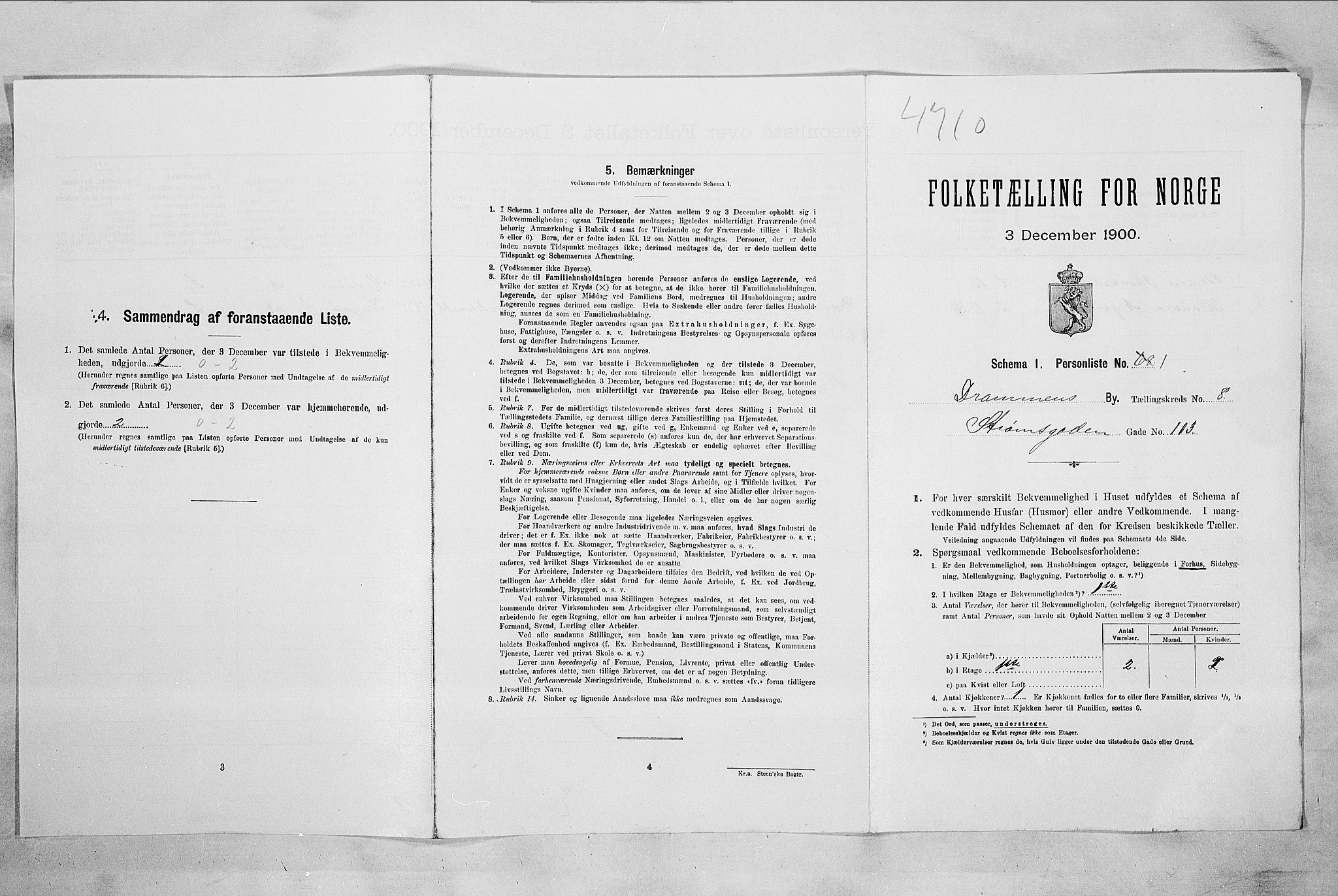 RA, Folketelling 1900 for 0602 Drammen kjøpstad, 1900, s. 1604