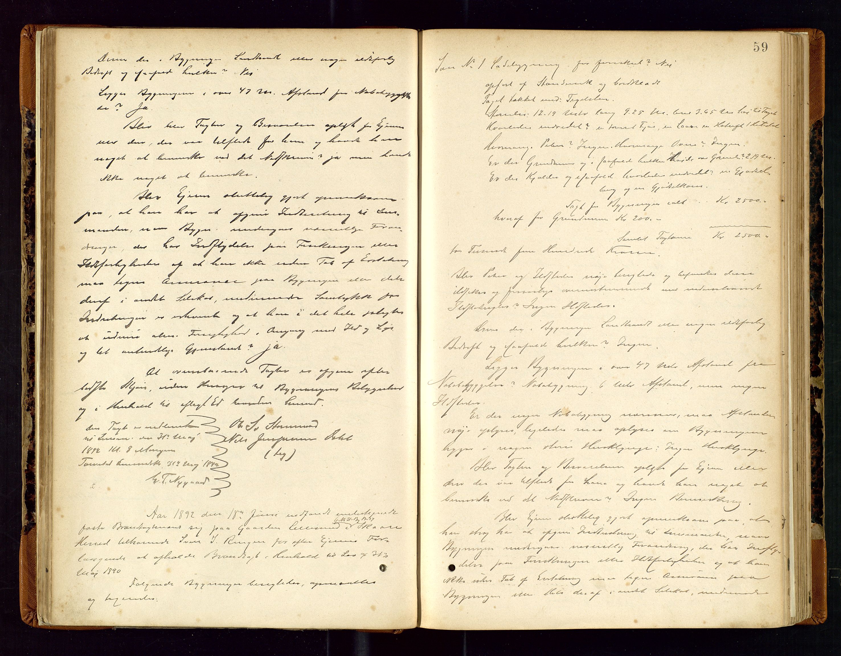 Torvestad lensmannskontor, AV/SAST-A-100307/1/Goa/L0002: "Brandtaxationsprotokol for Torvestad Thinglag", 1883-1917, s. 58b-59a