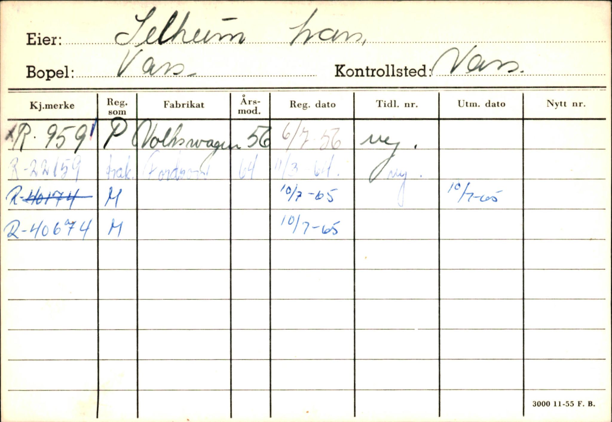 Statens vegvesen, Hordaland vegkontor, AV/SAB-A-5201/2/Ha/L0048: R-eierkort S, 1920-1971, s. 7