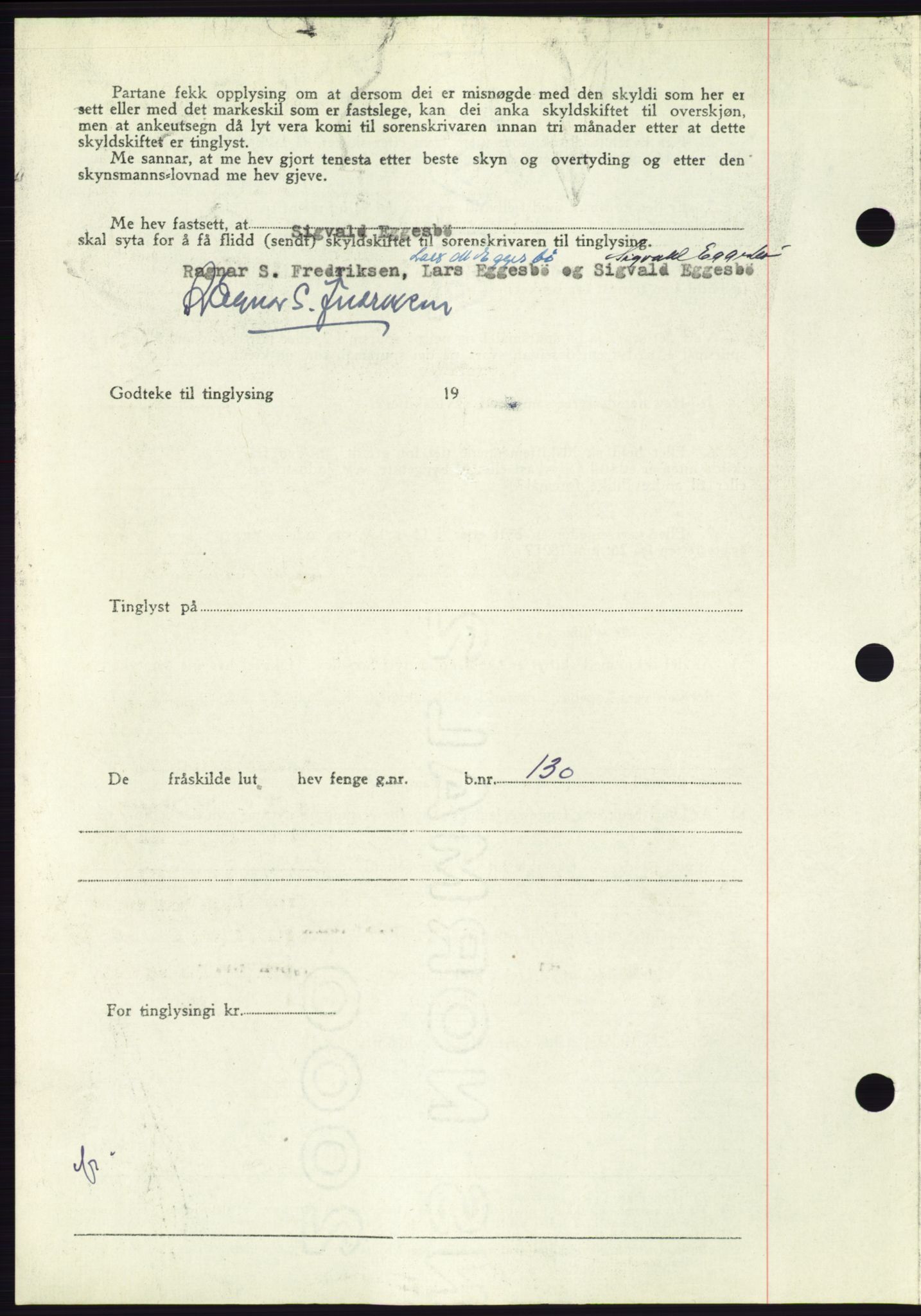 Søre Sunnmøre sorenskriveri, AV/SAT-A-4122/1/2/2C/L0099: Pantebok nr. 25A, 1954-1954, Dagboknr: 3218/1954