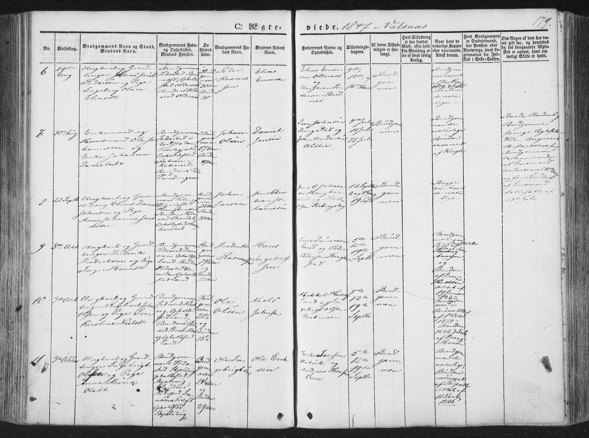 Ministerialprotokoller, klokkerbøker og fødselsregistre - Nordland, SAT/A-1459/810/L0144: Ministerialbok nr. 810A07 /1, 1841-1862, s. 179