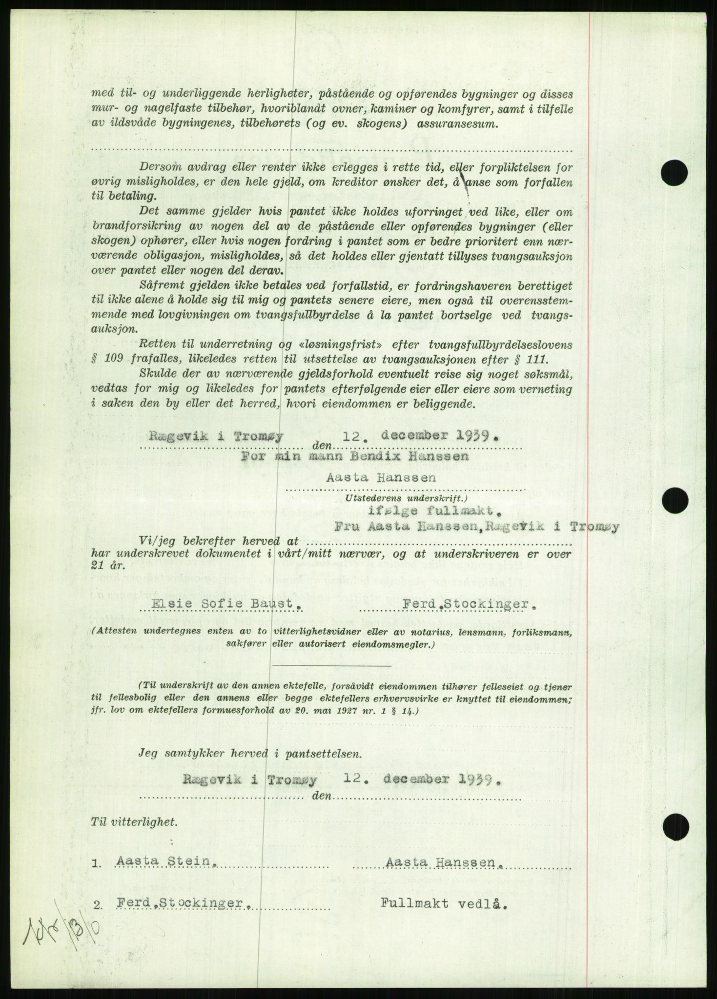 Nedenes sorenskriveri, AV/SAK-1221-0006/G/Gb/Gbb/L0001: Pantebok nr. I, 1939-1942, Dagboknr: 1301/1939