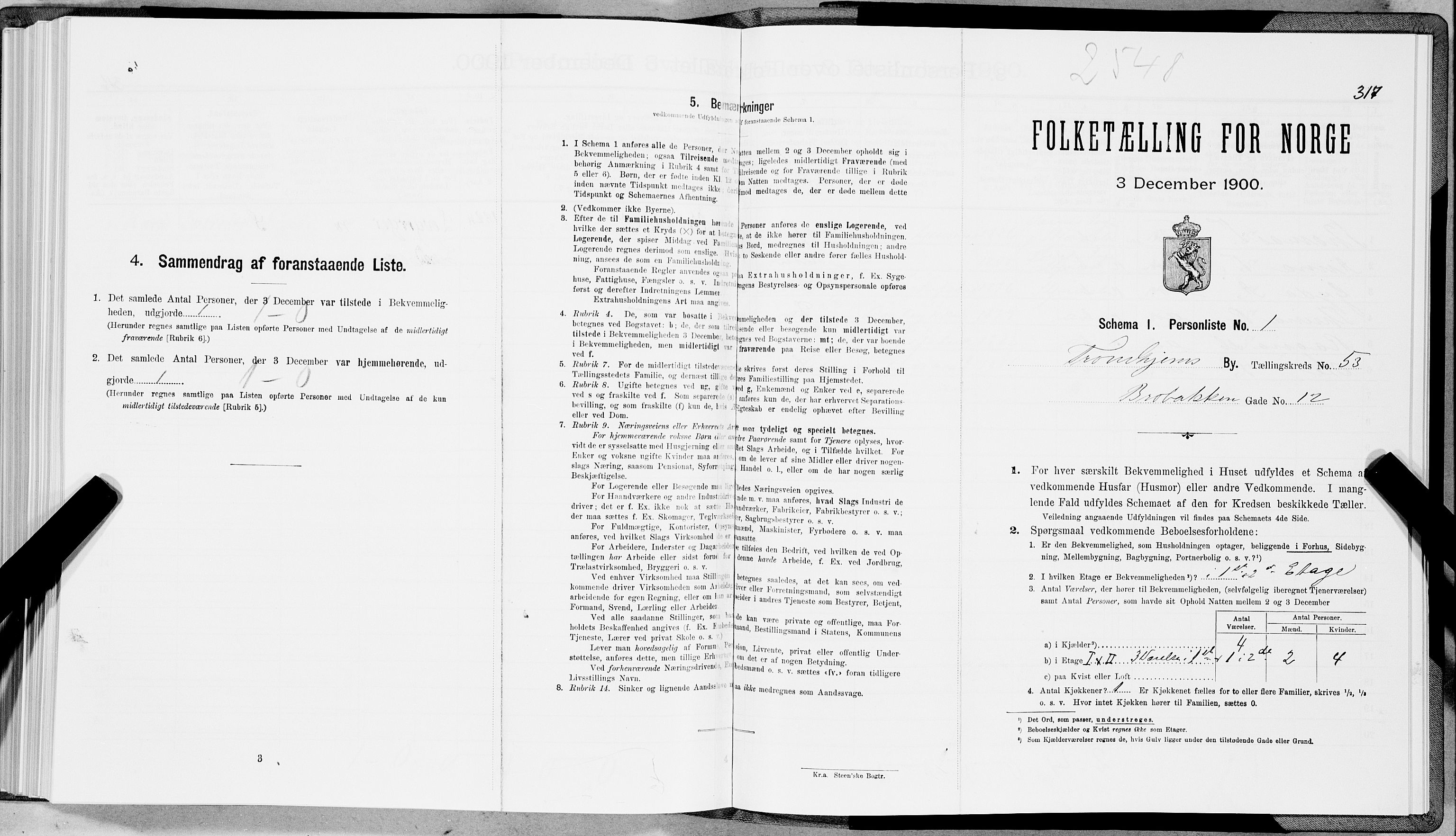 SAT, Folketelling 1900 for 1601 Trondheim kjøpstad, 1900, s. 9036