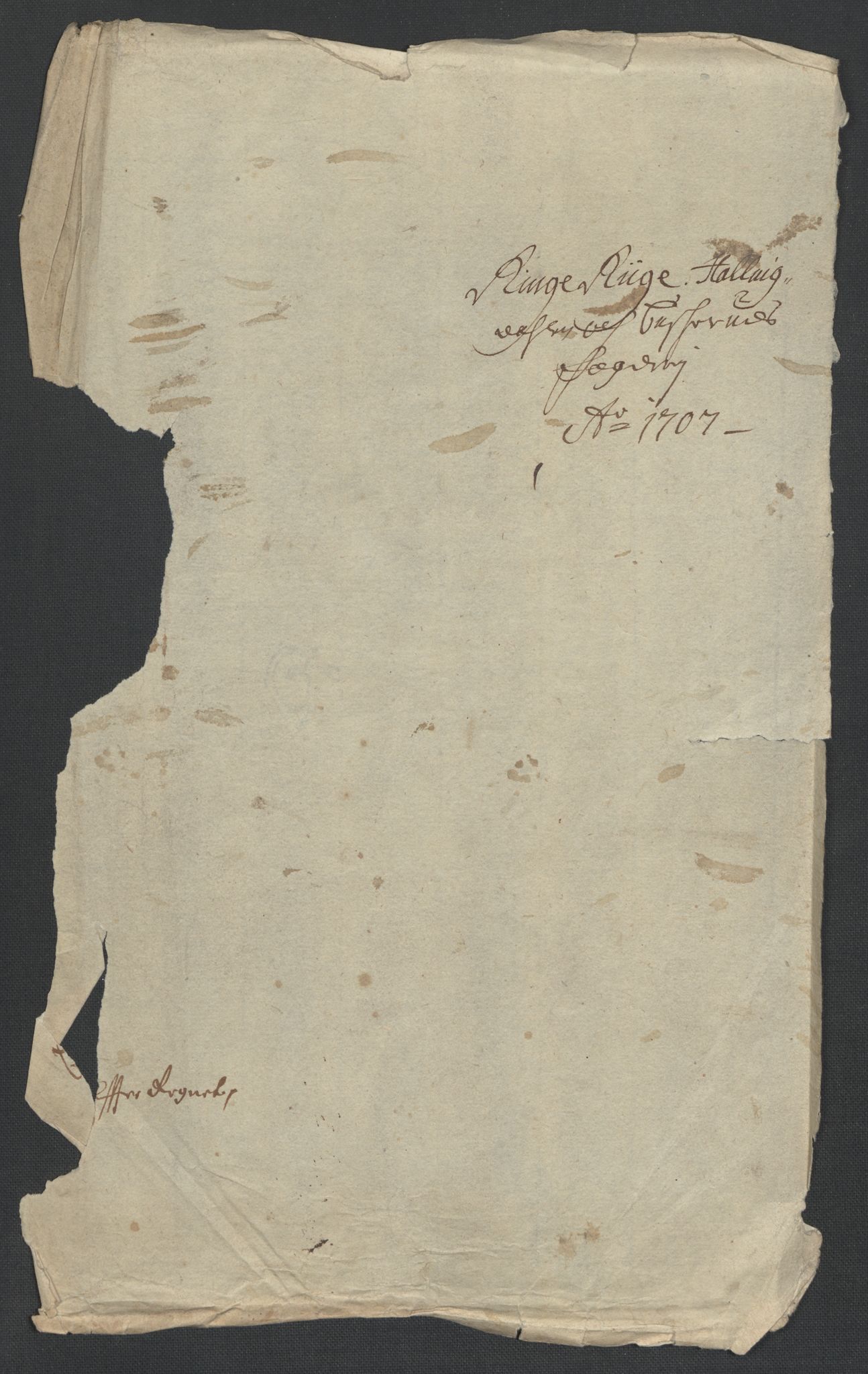 Rentekammeret inntil 1814, Reviderte regnskaper, Fogderegnskap, AV/RA-EA-4092/R22/L1466: Fogderegnskap Ringerike, Hallingdal og Buskerud, 1707, s. 21