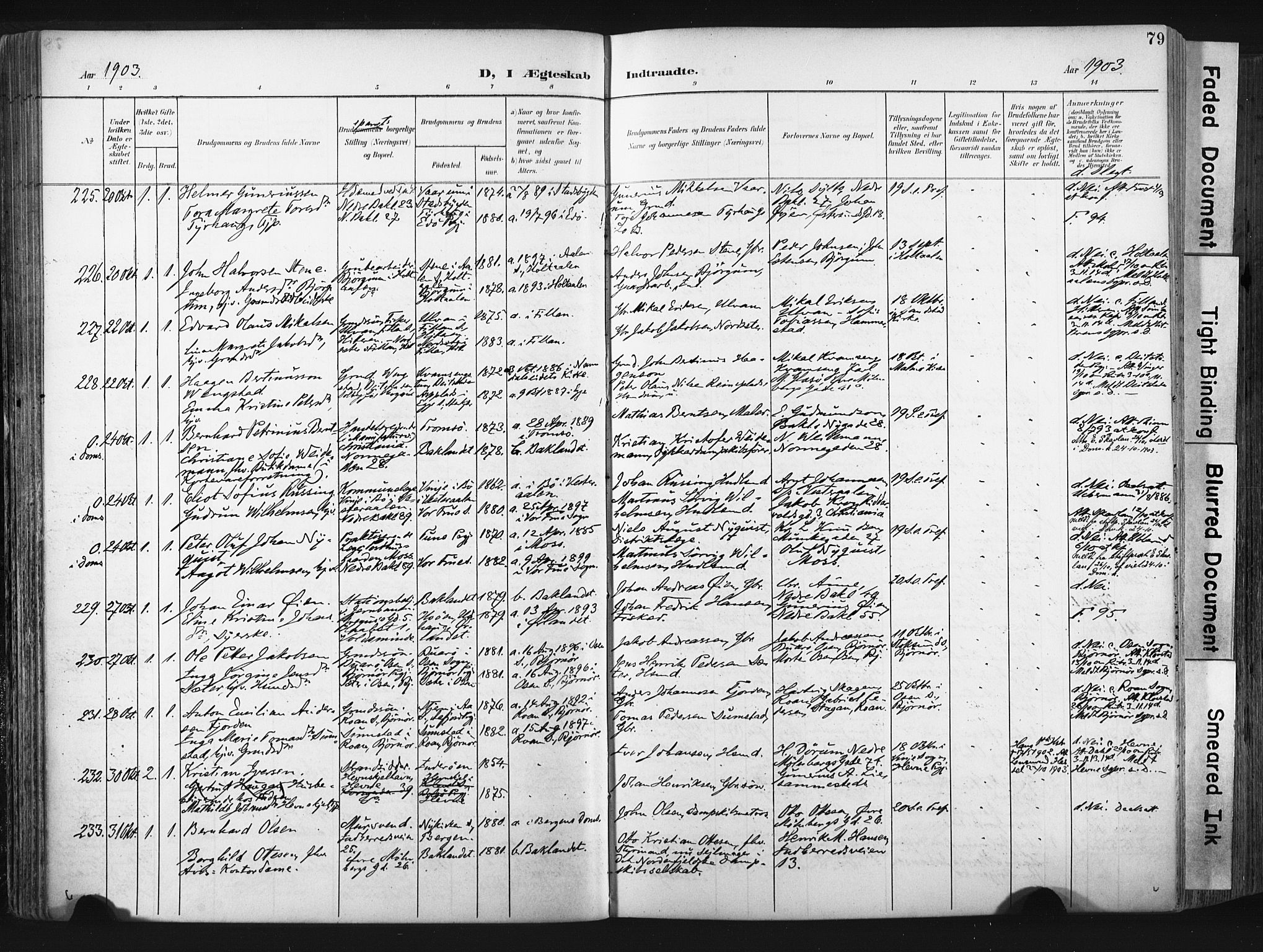 Ministerialprotokoller, klokkerbøker og fødselsregistre - Sør-Trøndelag, SAT/A-1456/604/L0201: Ministerialbok nr. 604A21, 1901-1911, s. 79