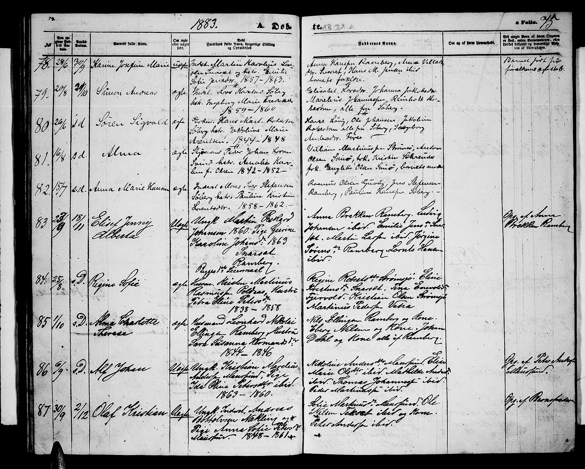 Ministerialprotokoller, klokkerbøker og fødselsregistre - Nordland, AV/SAT-A-1459/891/L1314: Klokkerbok nr. 891C03, 1870-1885, s. 75