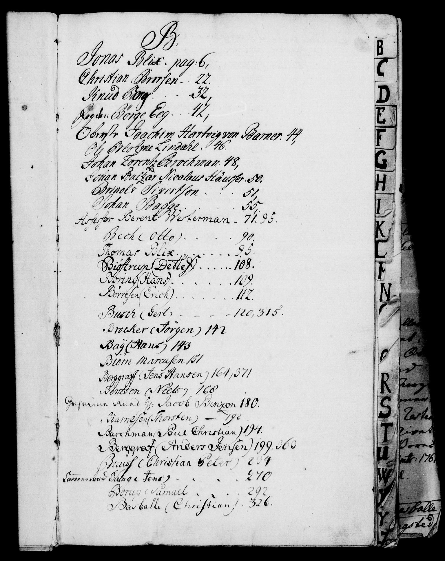 Rentekammeret, Kammerkanselliet, RA/EA-3111/G/Gg/Gge/L0003: Norsk bestallingsprotokoll med register (merket RK 53.27), 1745-1761
