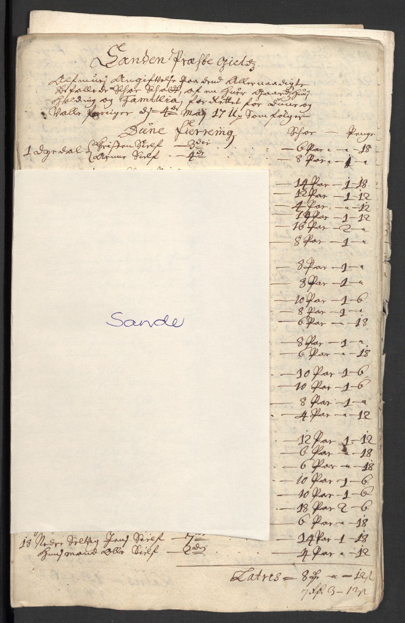 Rentekammeret inntil 1814, Reviderte regnskaper, Fogderegnskap, RA/EA-4092/R32/L1876: Fogderegnskap Jarlsberg grevskap, 1711, s. 227