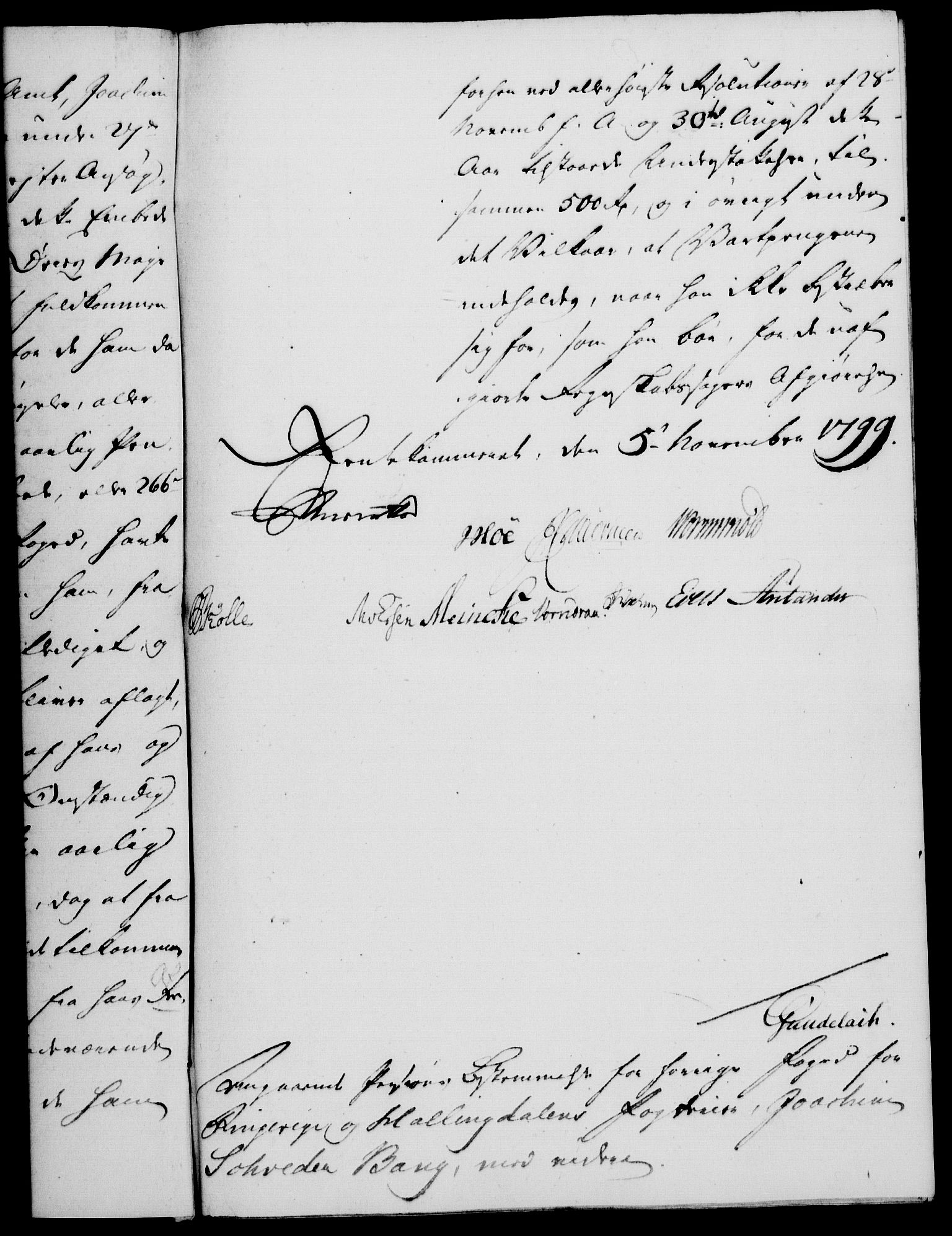 Rentekammeret, Kammerkanselliet, AV/RA-EA-3111/G/Gf/Gfa/L0081: Norsk relasjons- og resolusjonsprotokoll (merket RK 52.81), 1799, s. 734