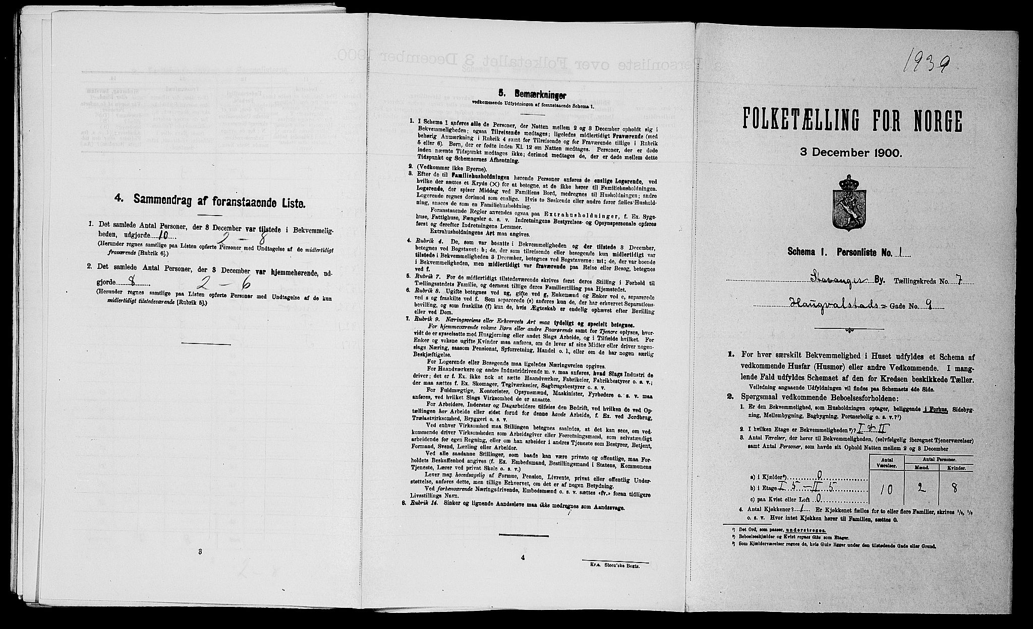 SAST, Folketelling 1900 for 1103 Stavanger kjøpstad, 1900, s. 3112