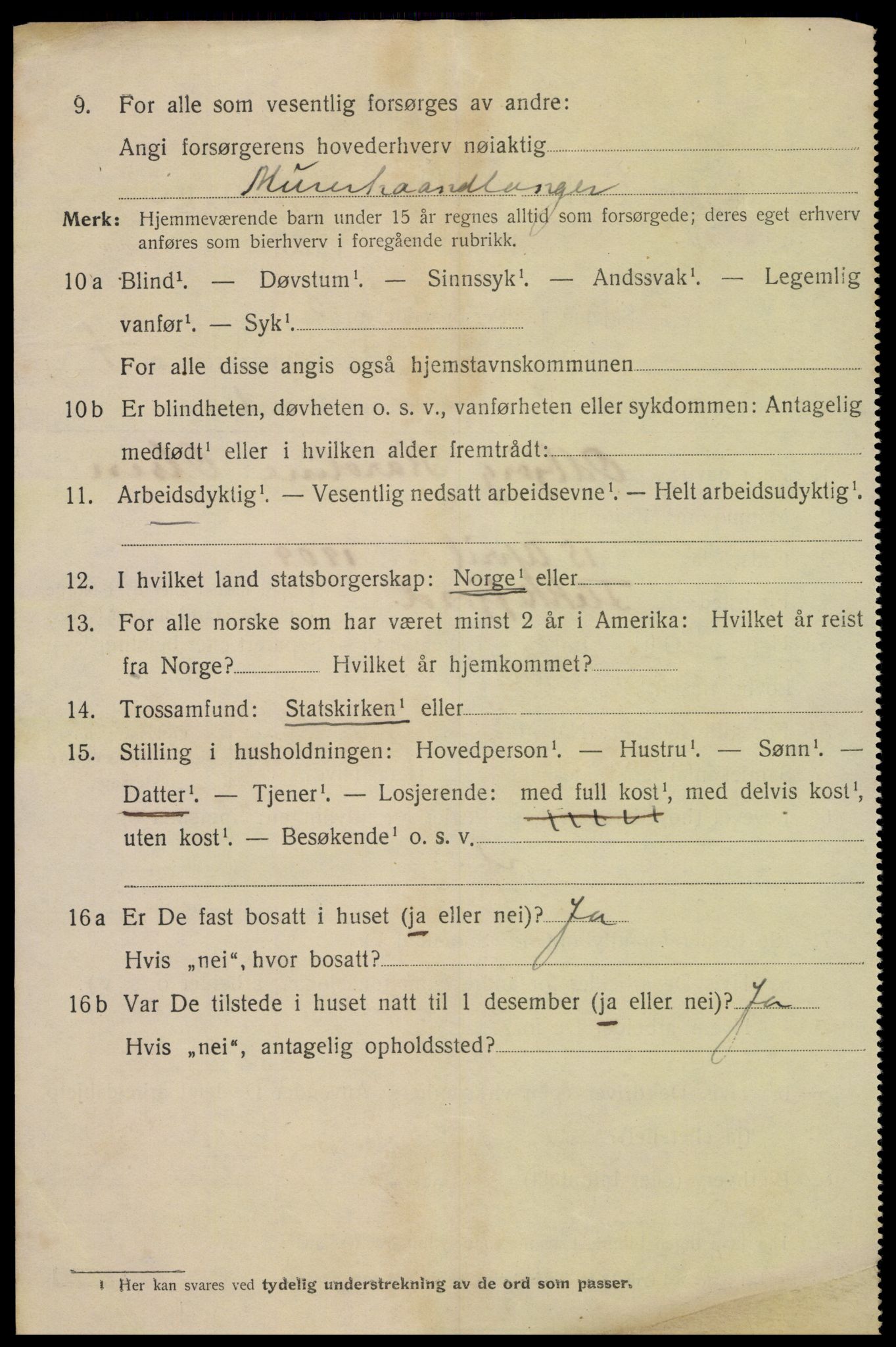 SAK, Folketelling 1920 for 1004 Flekkefjord kjøpstad, 1920, s. 4441