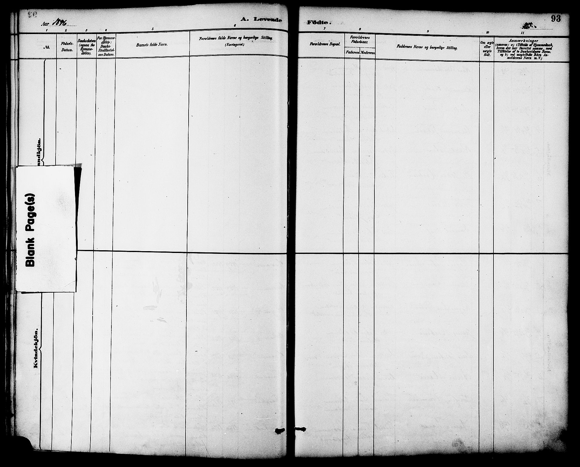 Ministerialprotokoller, klokkerbøker og fødselsregistre - Møre og Romsdal, SAT/A-1454/536/L0501: Ministerialbok nr. 536A10, 1884-1896, s. 93