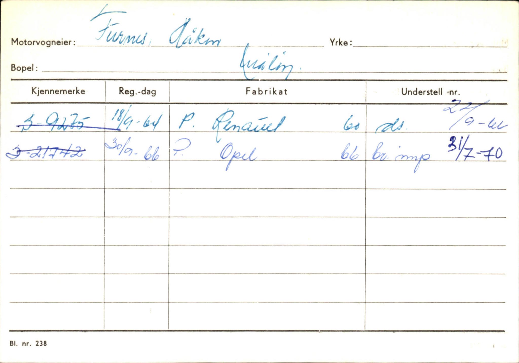 Statens vegvesen, Sogn og Fjordane vegkontor, SAB/A-5301/4/F/L0144: Registerkort Vågsøy A-R, 1945-1975, s. 598